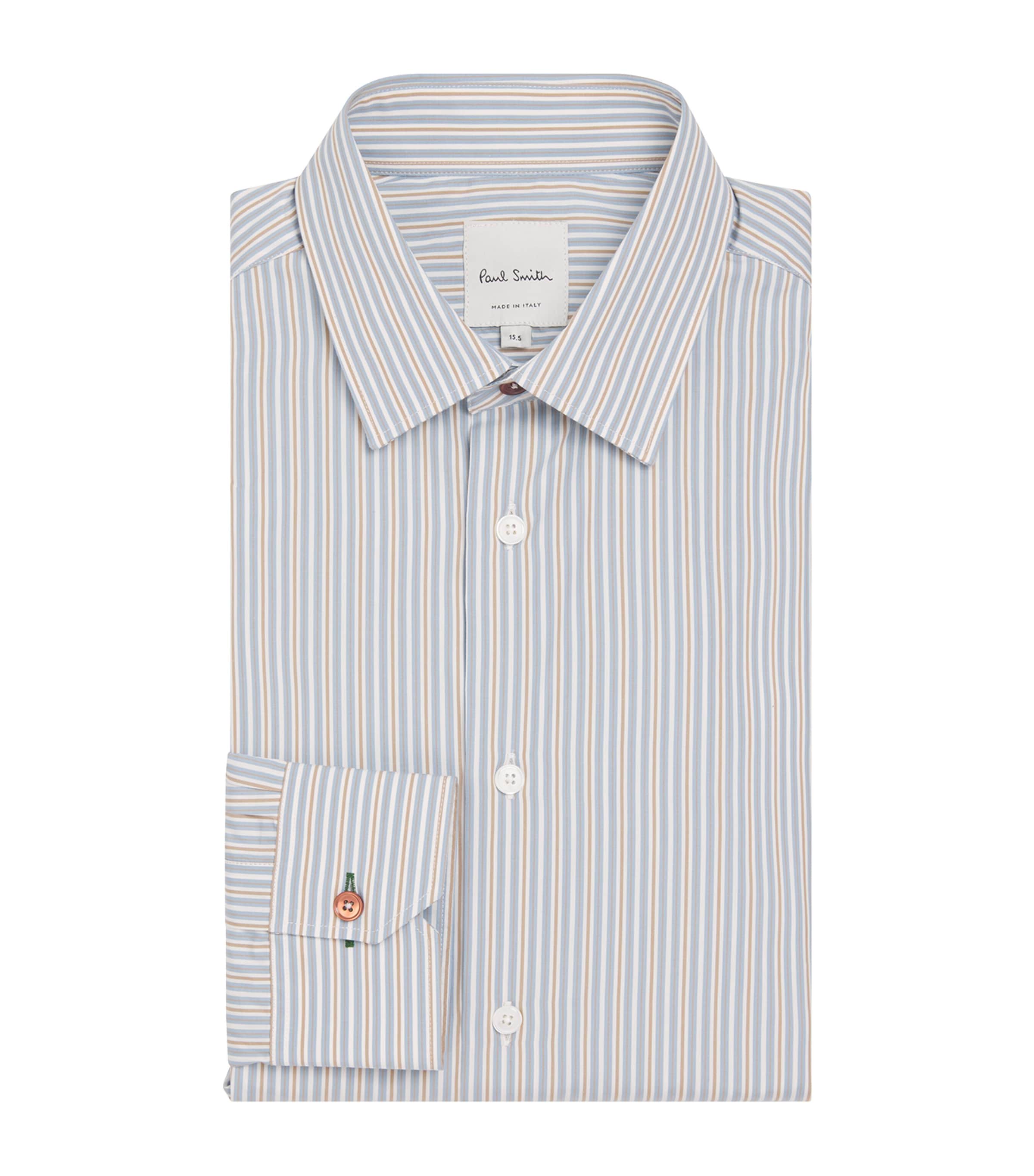 Cotton Stripe Tailored Fit Shirt