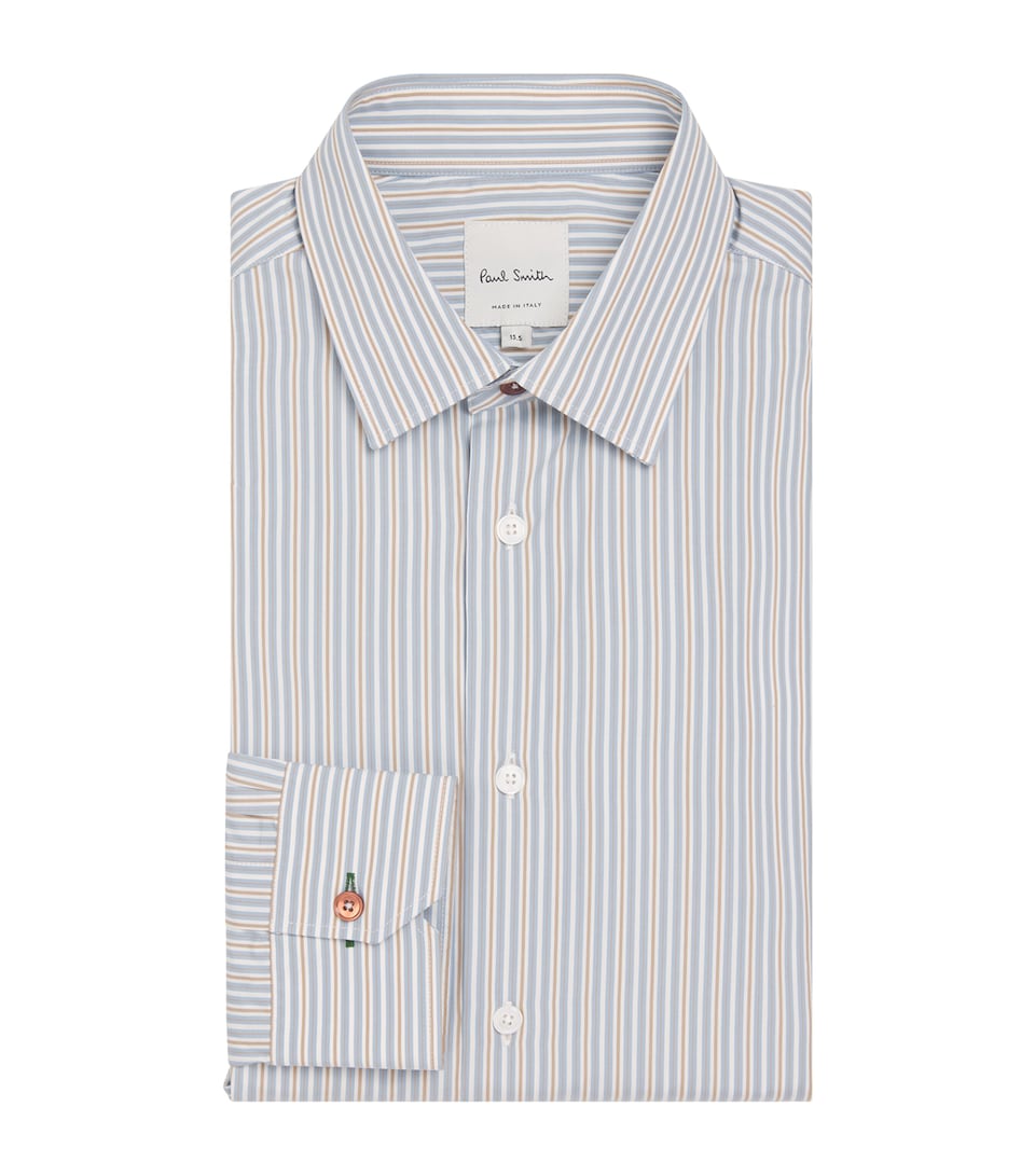 Cotton Stripe Tailored Fit Shirt