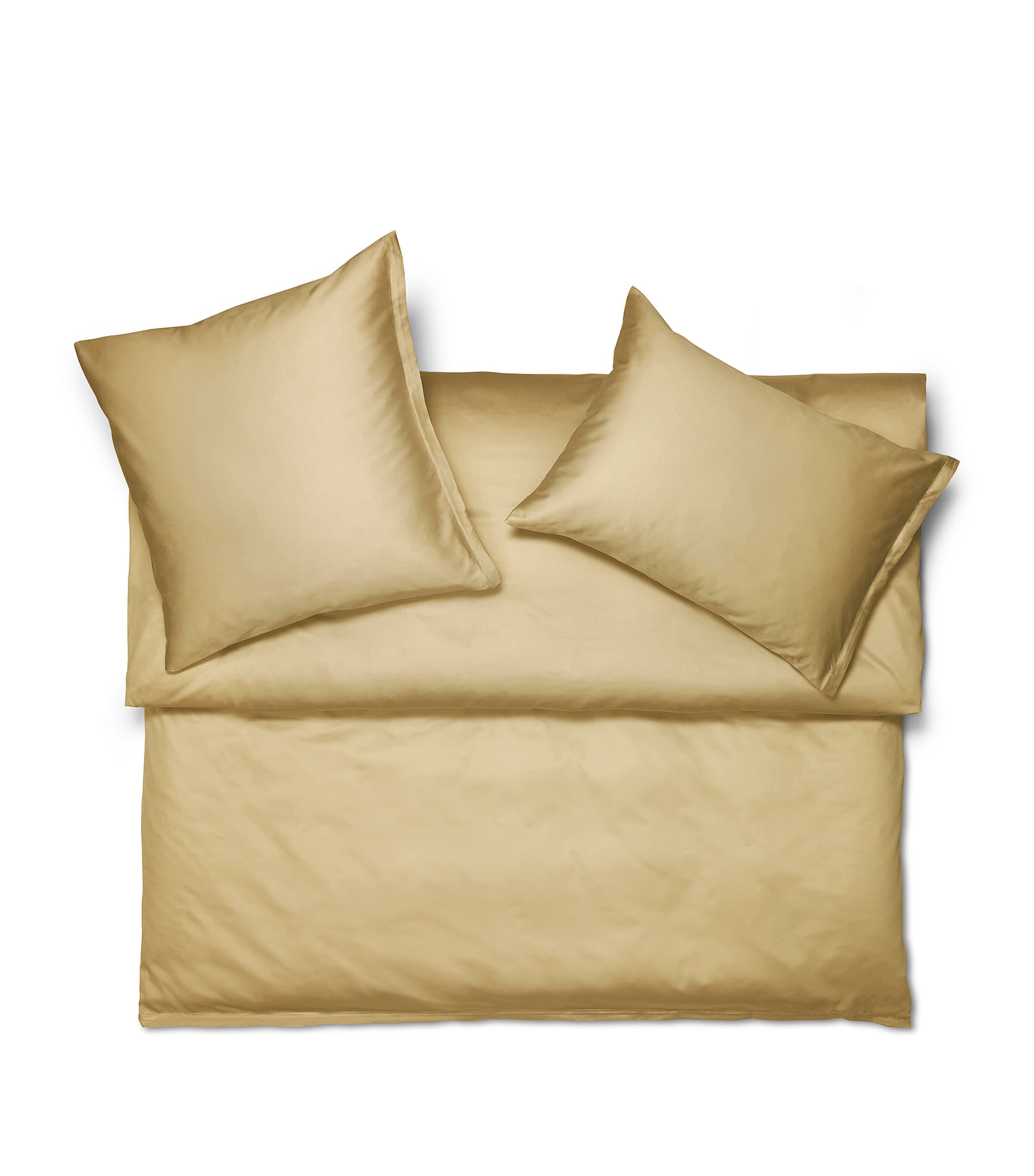 Schlossberg Cotton Sateen Noblesse Uni King Fitted Sheet (150cm x 200cm) Savanne