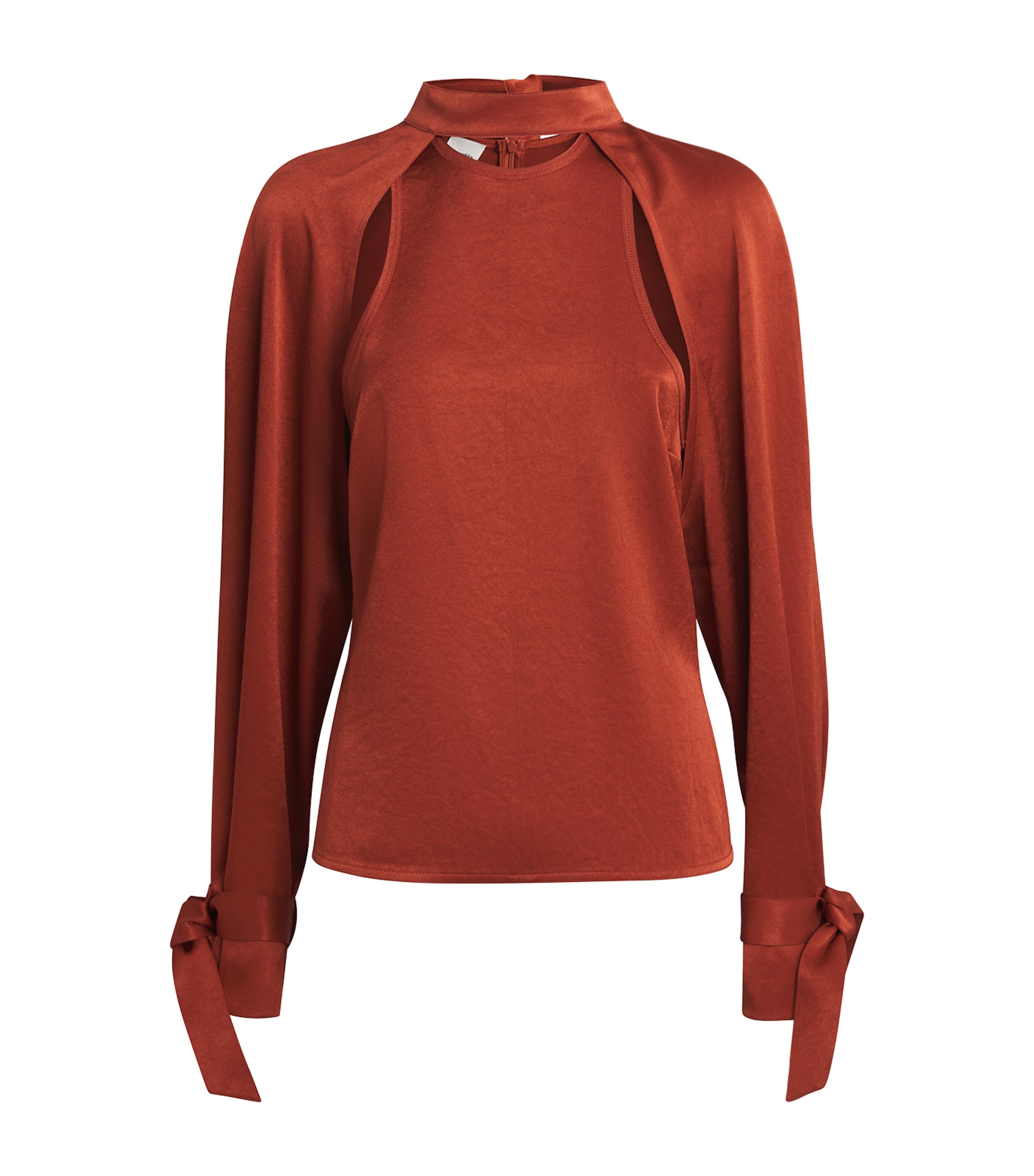 Nanushka Womens Satin Veta Blouse Rouge