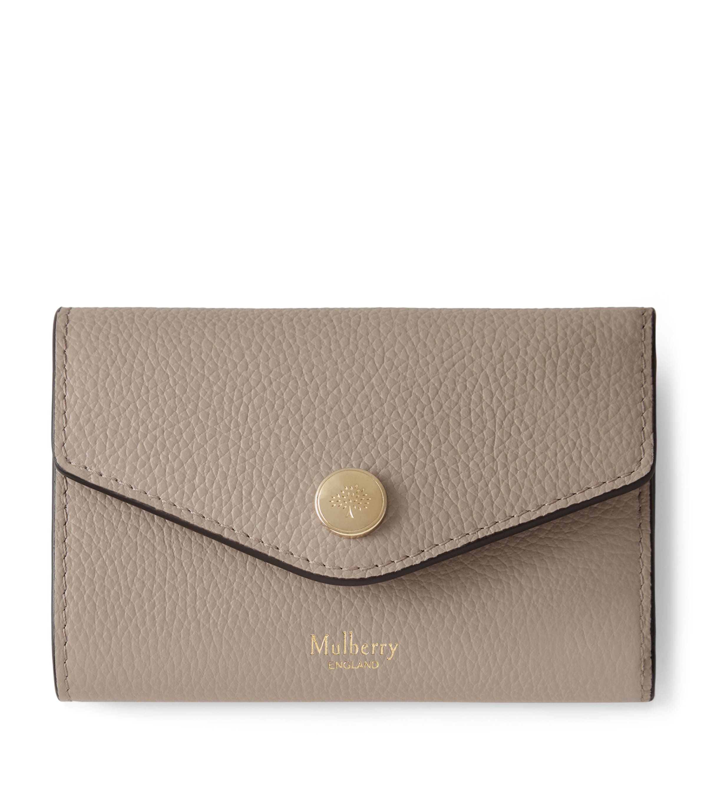 Mulberry Leather Folded Wallet Cashmere Taupe