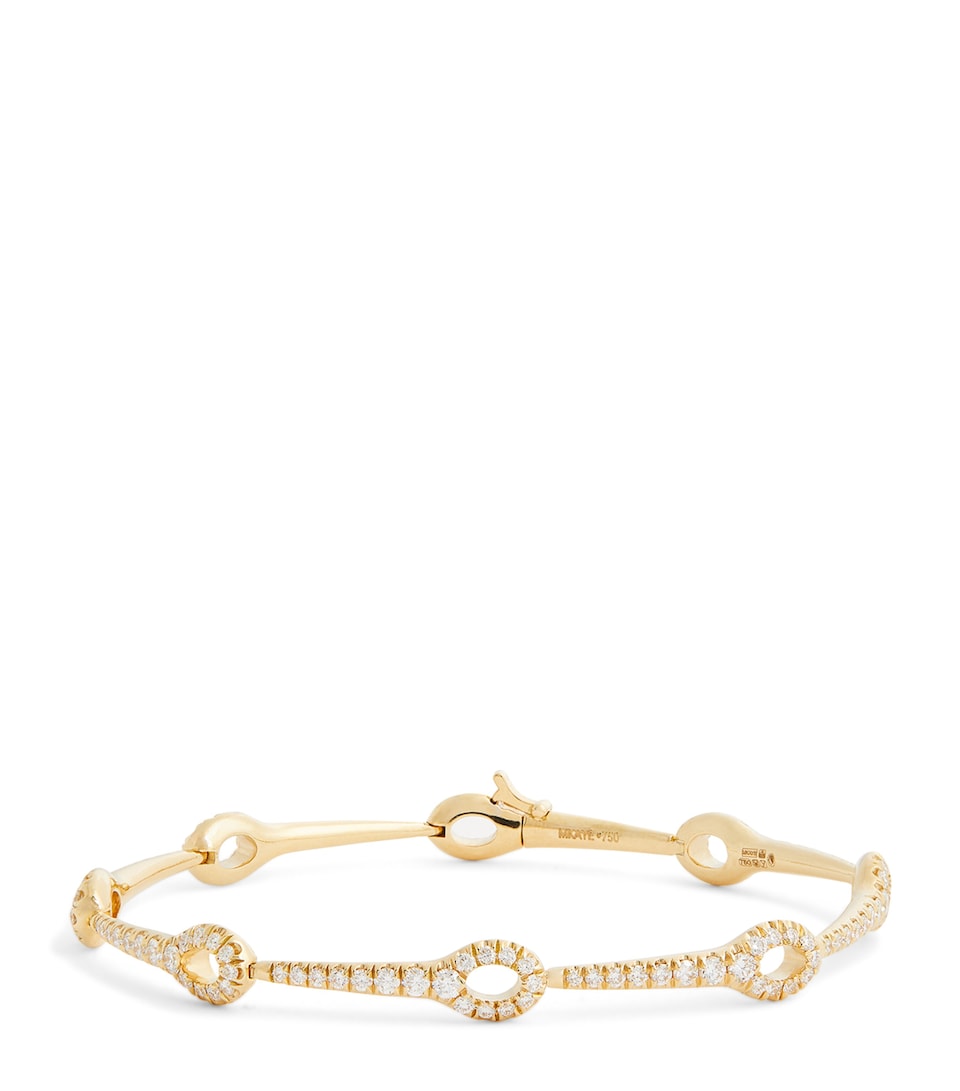 Yellow Gold and Diamond Lola Needle Bracelet