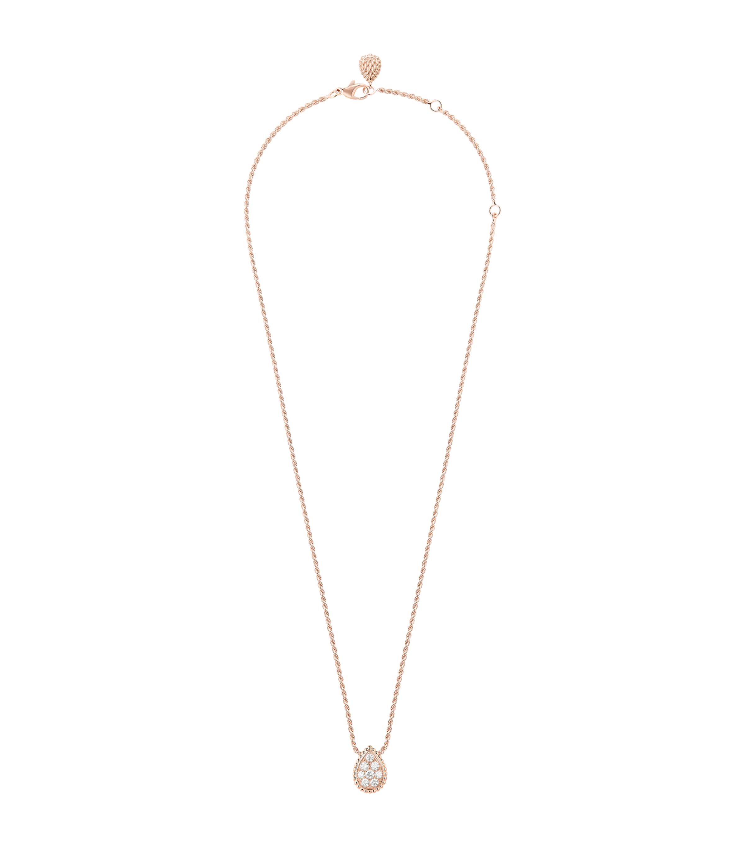 Rose Gold And Diamond Serpent Bohème Necklace