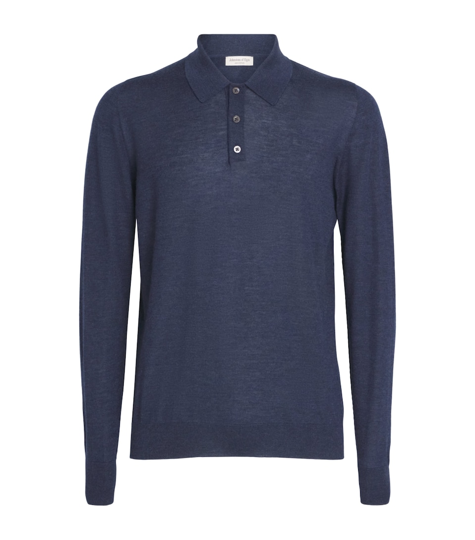 Superfine Cashmere Fin Polo Shirt