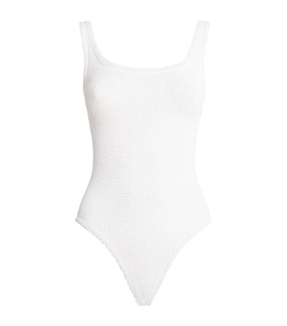 Hunza G Womens Square-Neck Swimsuit White
