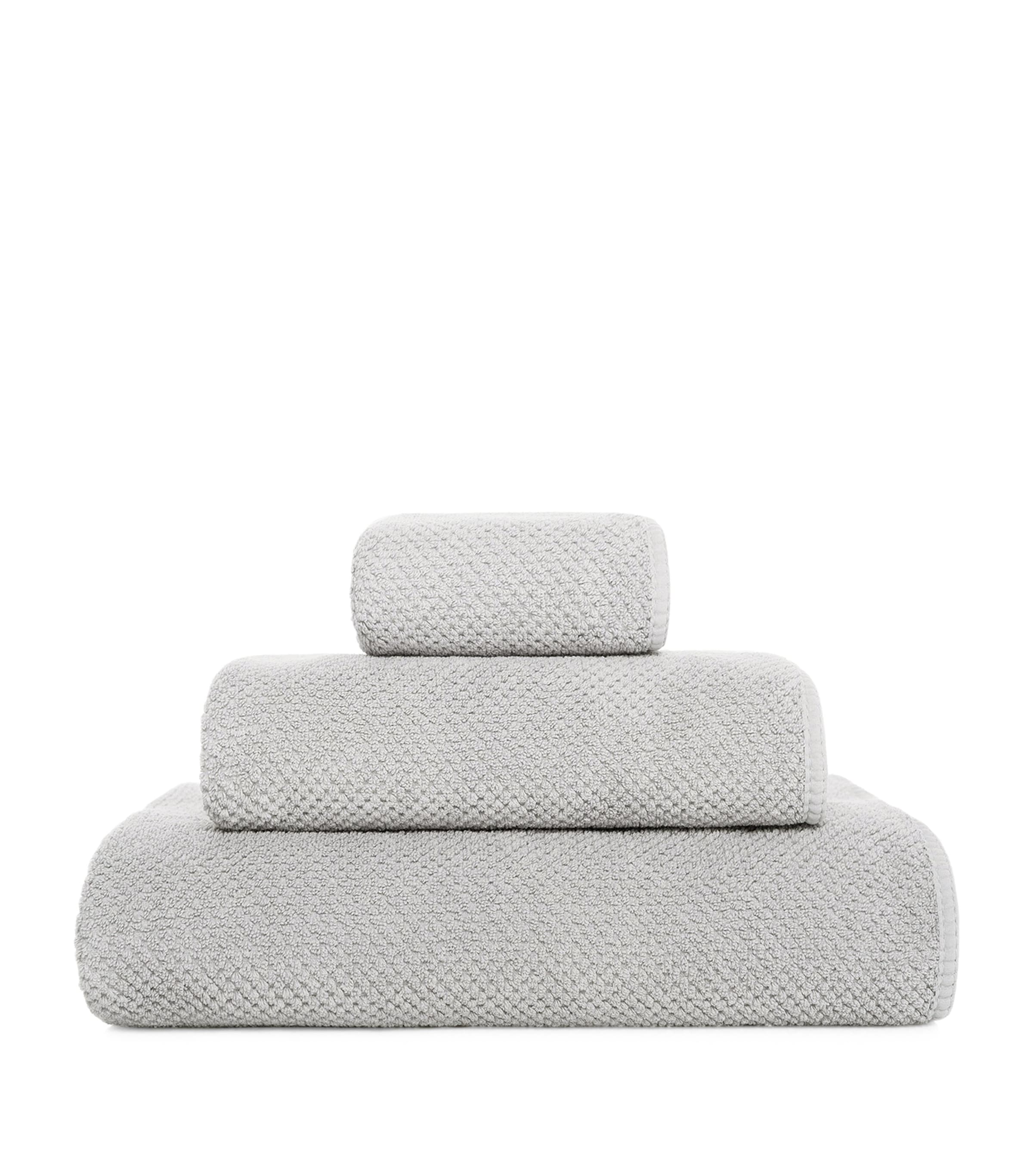 GRACCIOZA Bee Waffle Extra Large Hand Towel (50cm x 100cm) Silver