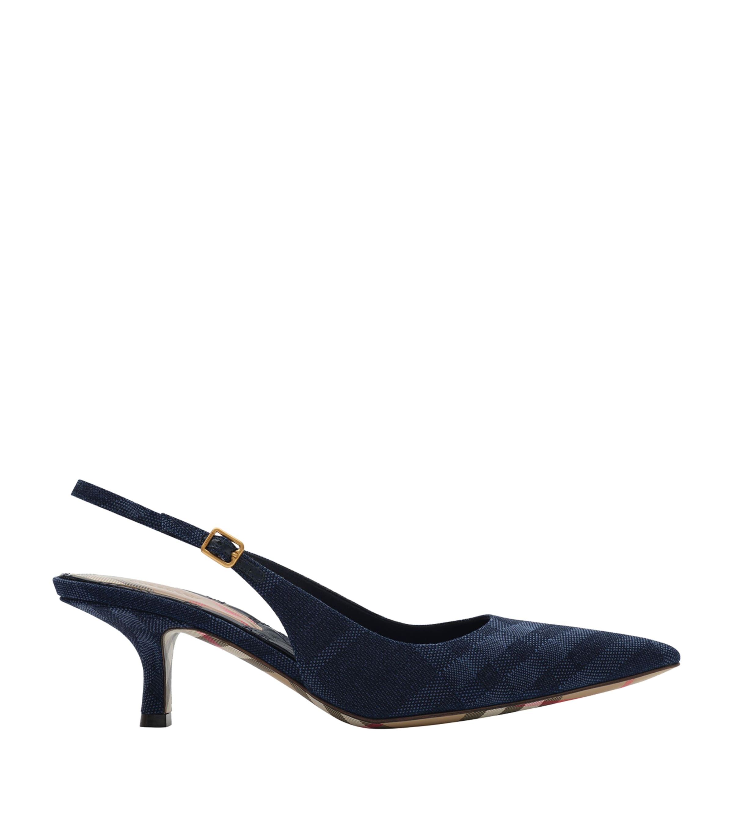 Burberry LF Dame Slingback Heels 55 Blue
