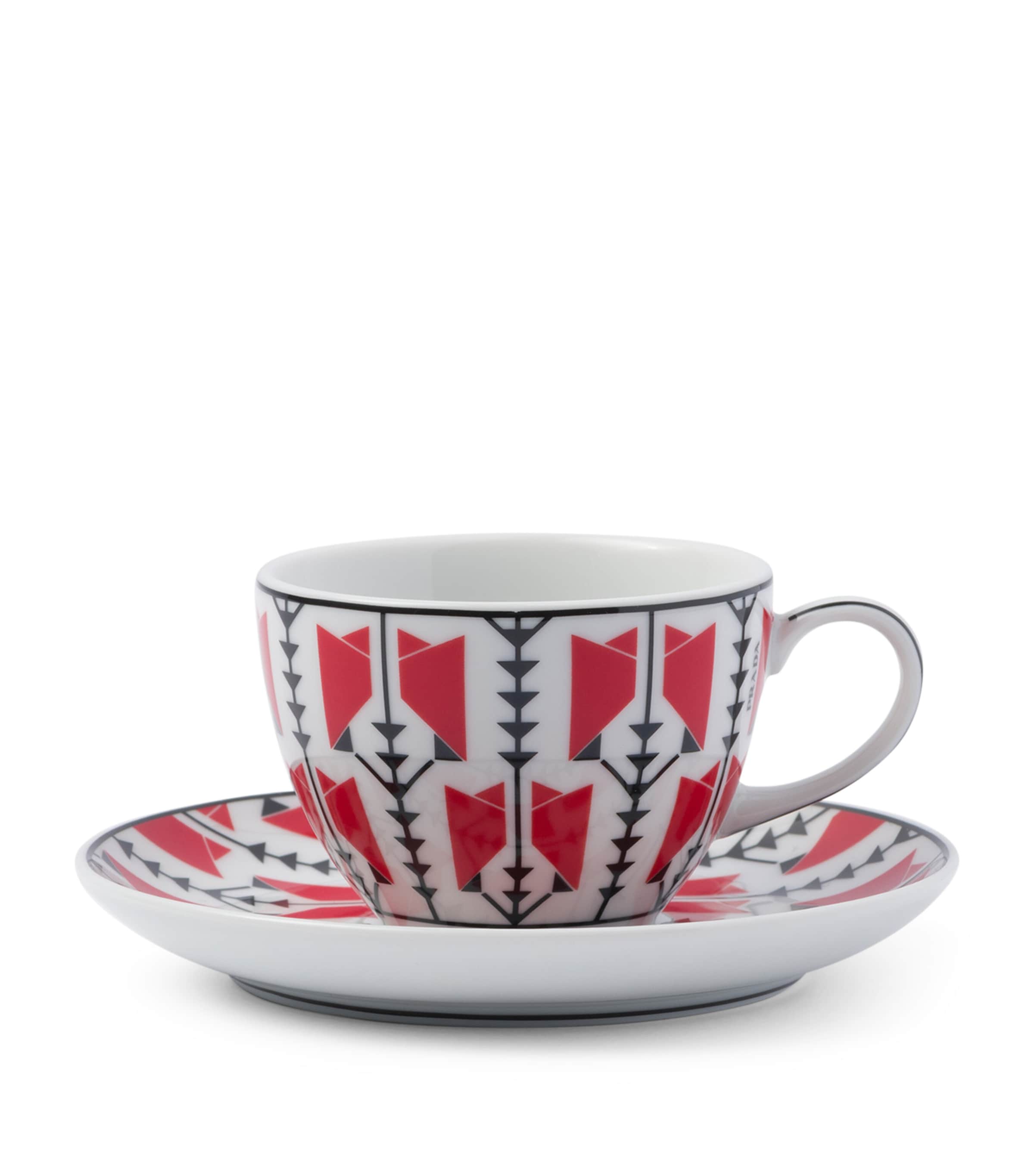 Porcelain Vienna Arrows Coffe Cup and Saucer (Set of 4)