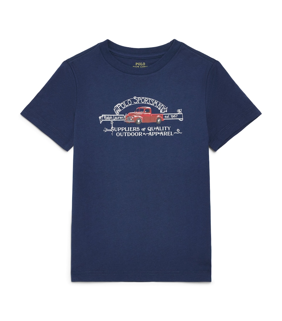Ralph Lauren Kids Cotton Polo Sportsman T-Shirt (2-7 Years) Rustic Navy