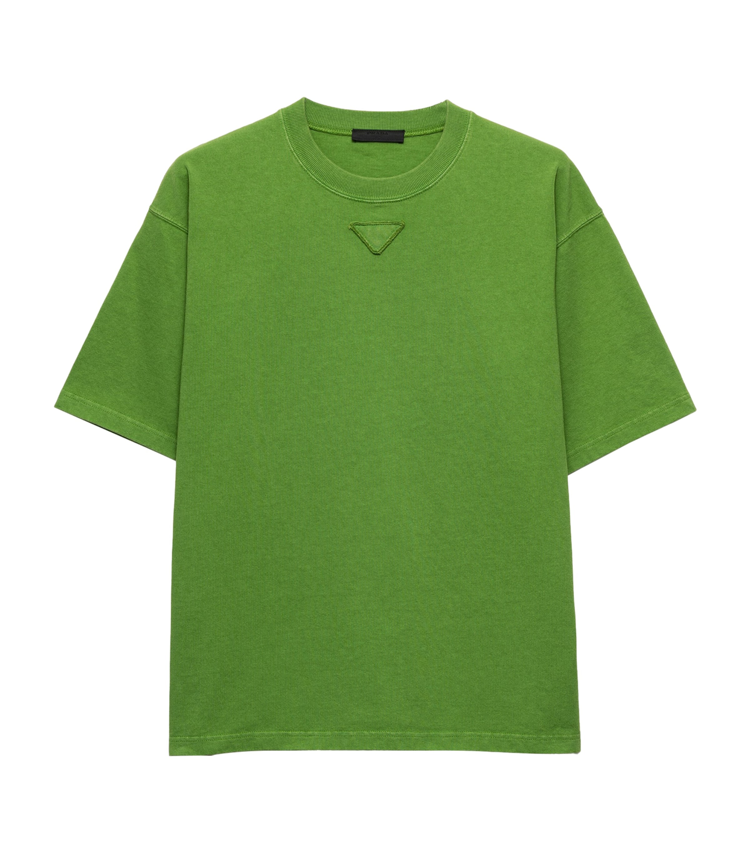 Prada Mens Cotton Fabric-Triangle T-Shirt