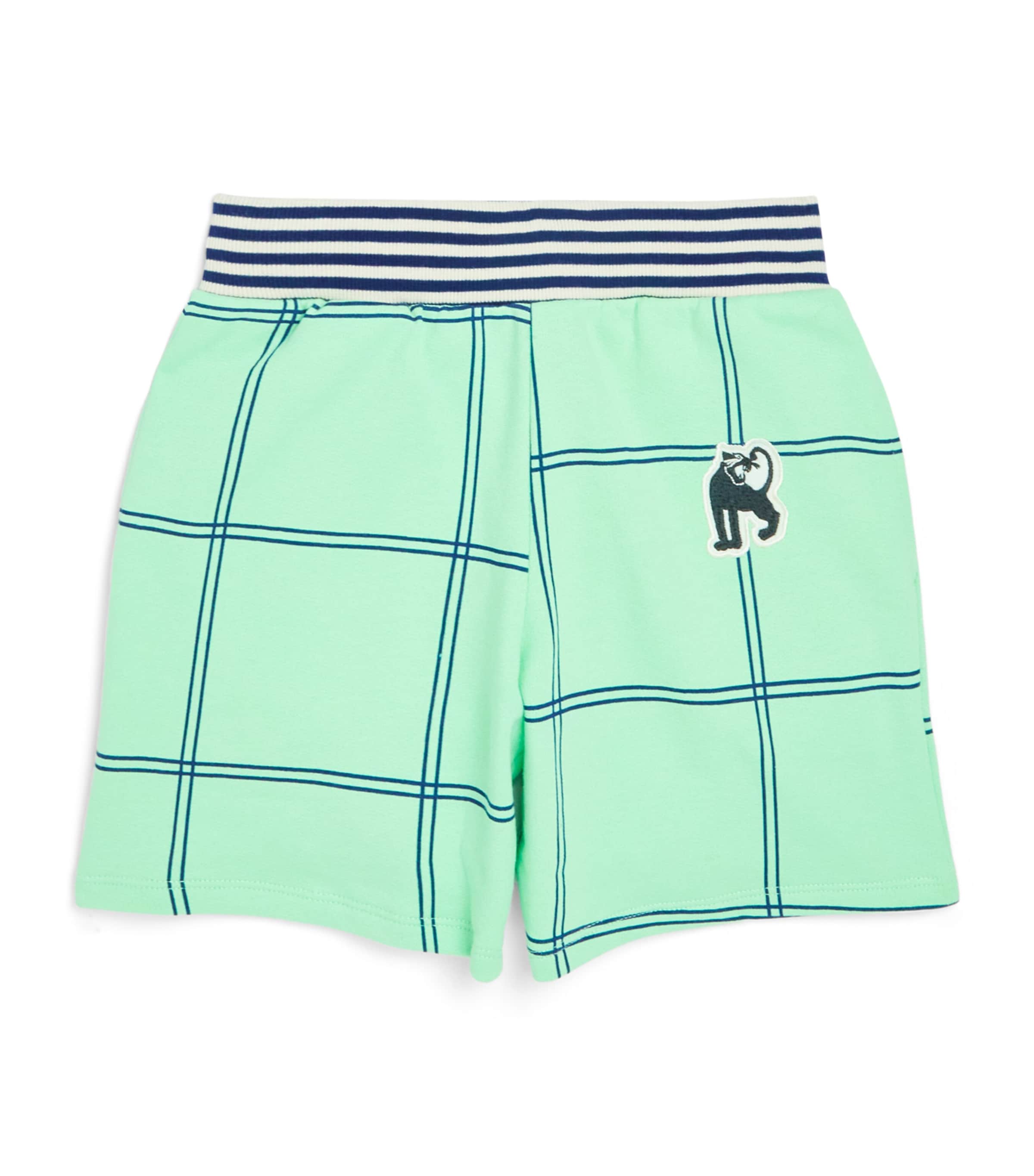 Mini Rodini Organic Cotton Check Panther Shorts (3-11 Years)