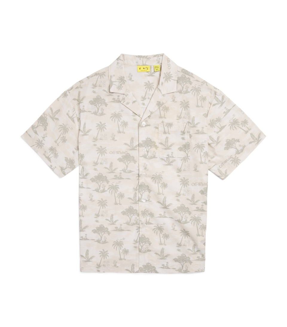Off-White Kids Toile De Jouy Bowling Shirt (12-16 Years) Egret T