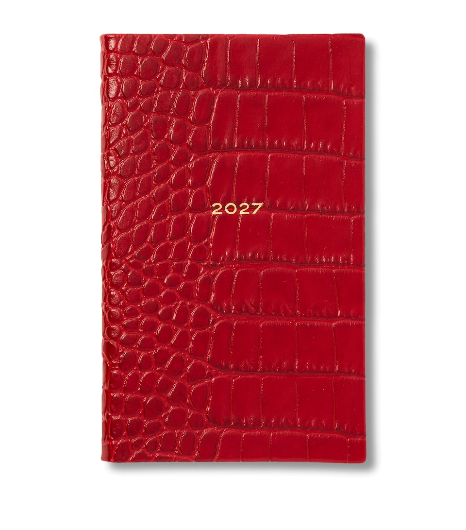 Smythson Leather Panama Weekly Diary 2027 Red