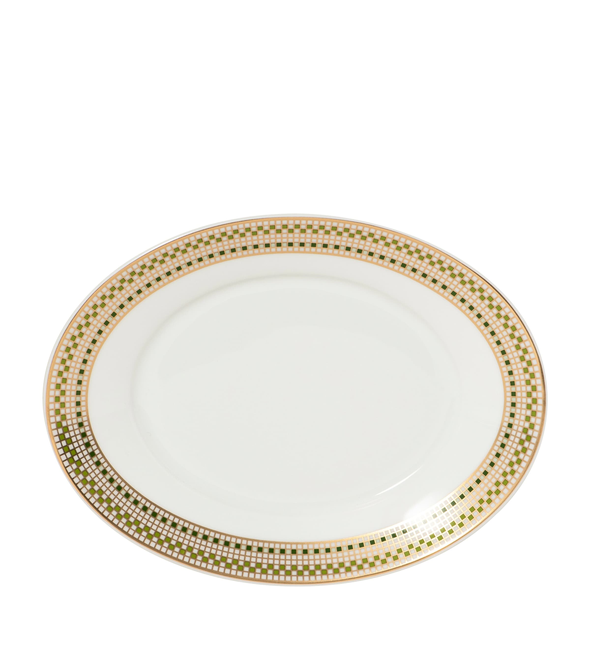 Bernardaud AUGUSTA RELISH DISH 21.5 X 10 CM Or Et Vert