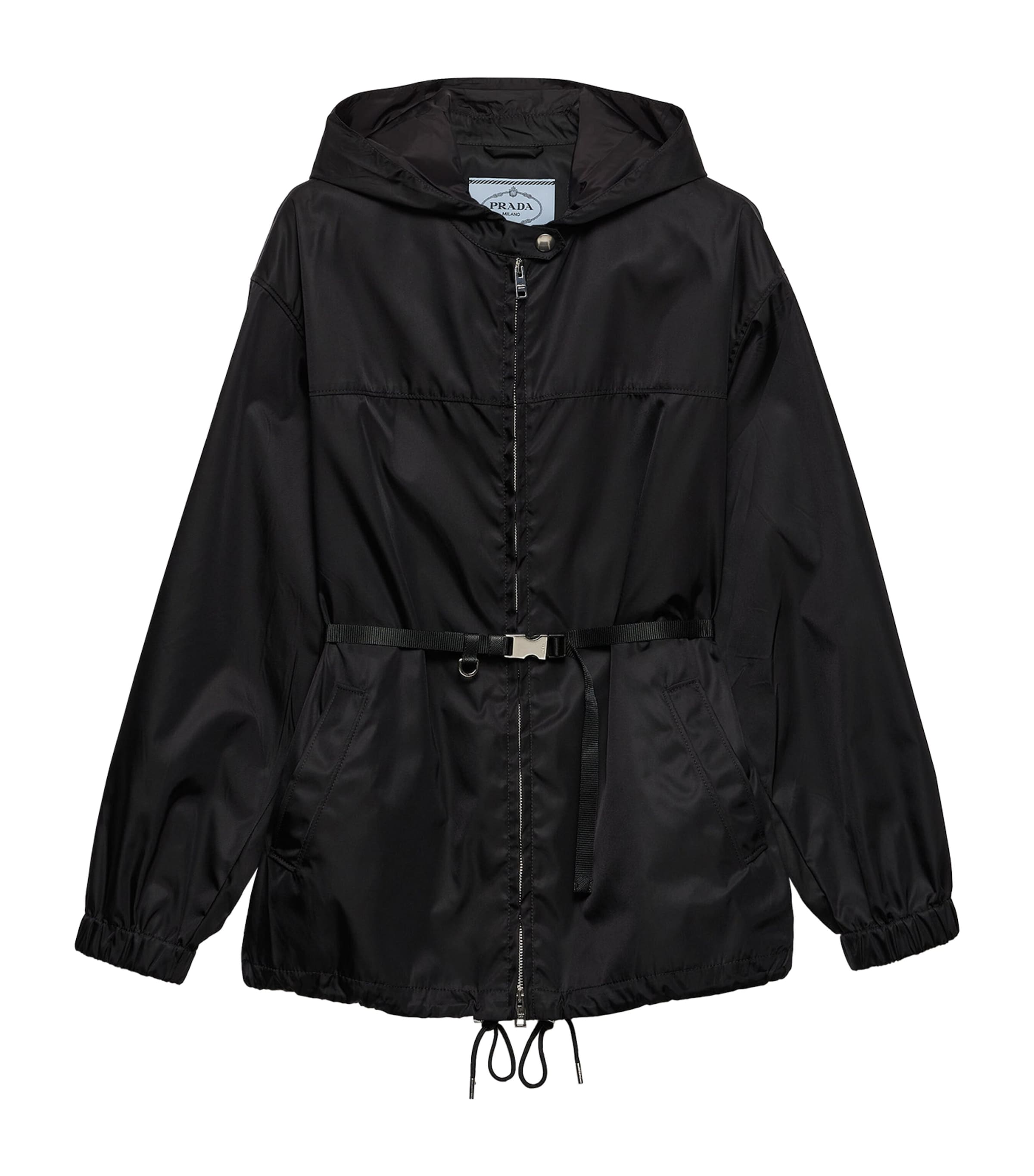 Prada Womens Re-Nylon Hooded Jacket