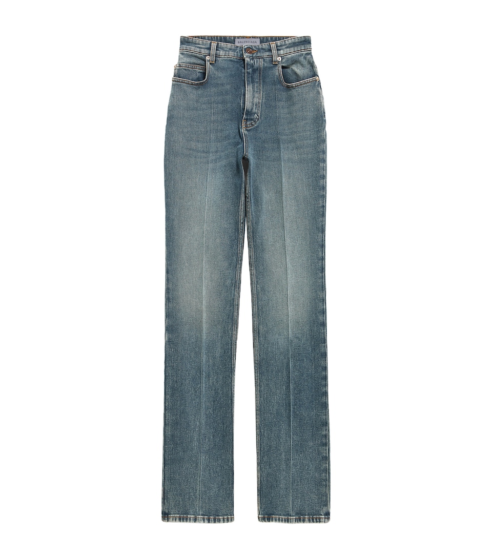 Balenciaga Womens High-Rise Slim Jeans