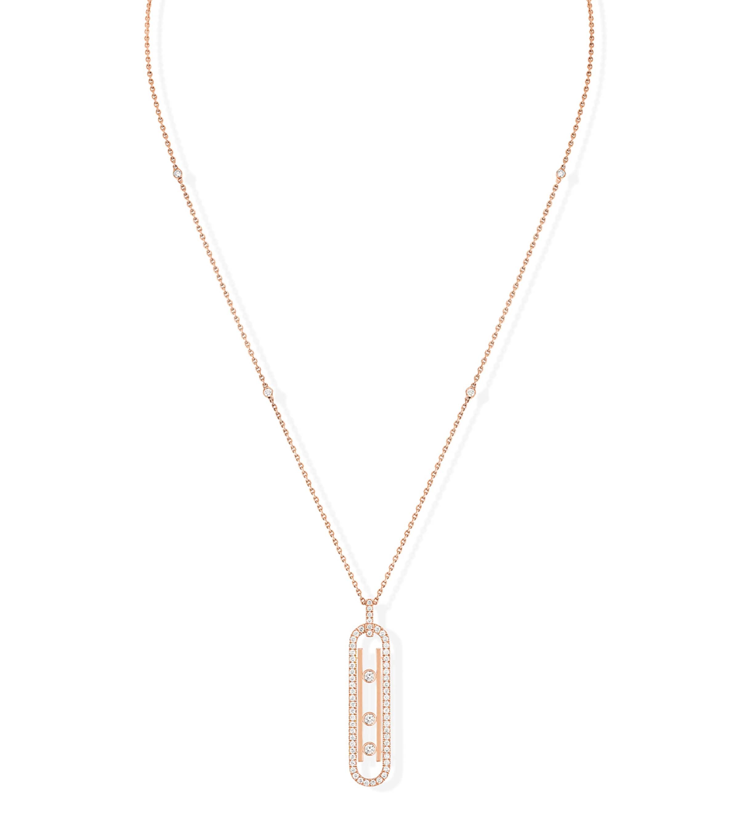Rose Gold and Diamond Move 10th Birthday Necklace