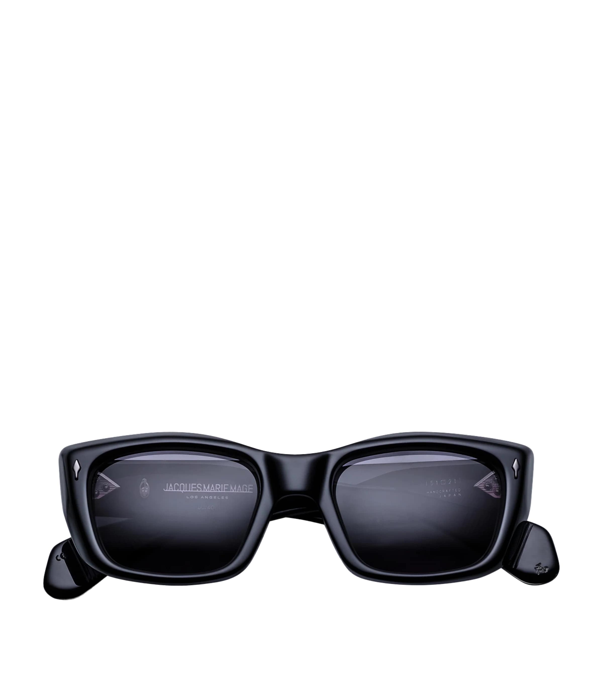 Jacques Marie Mage Corniche Rectangle Sunglasses Raven