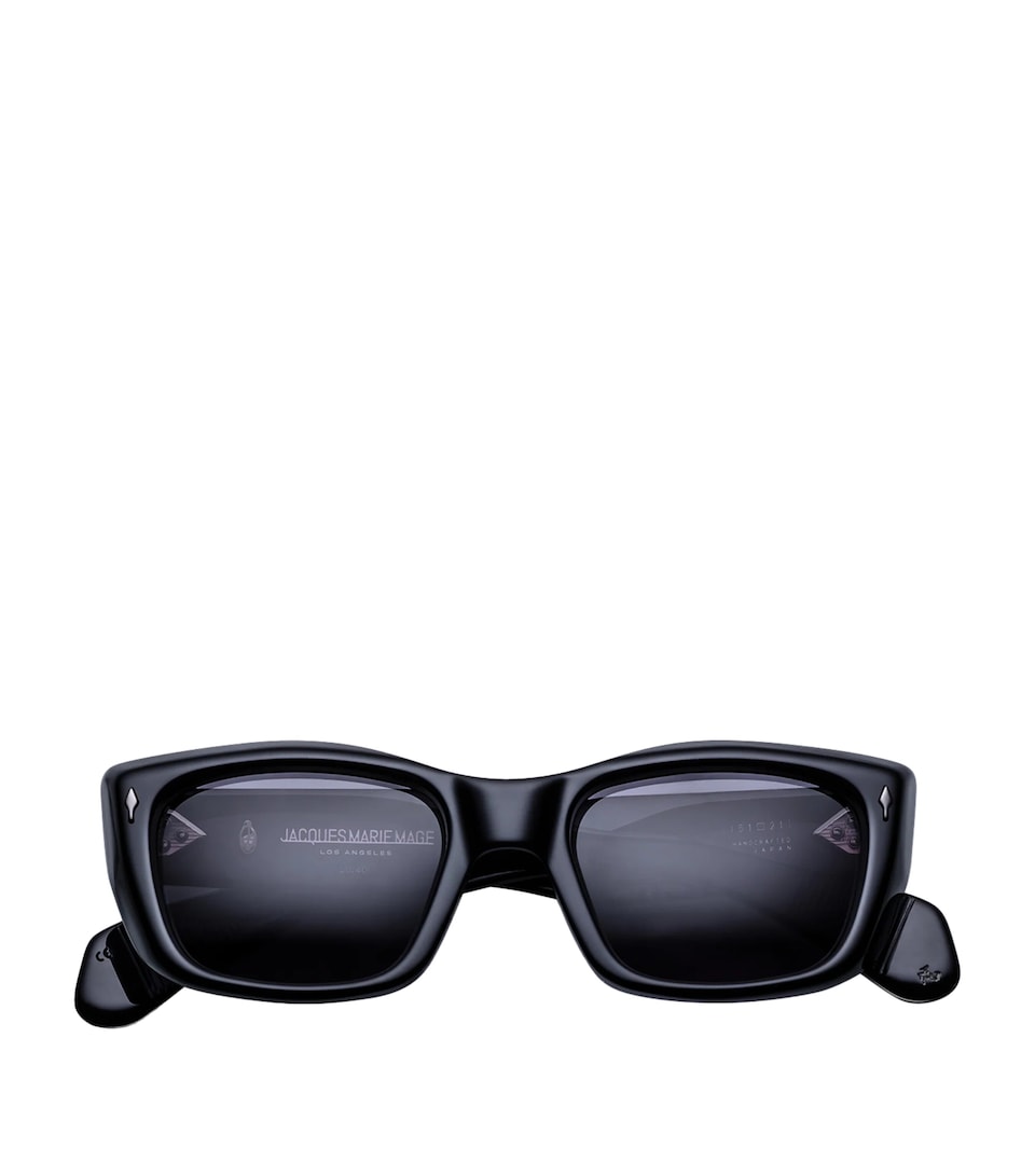 Jacques Marie Mage Corniche Rectangle Sunglasses Raven