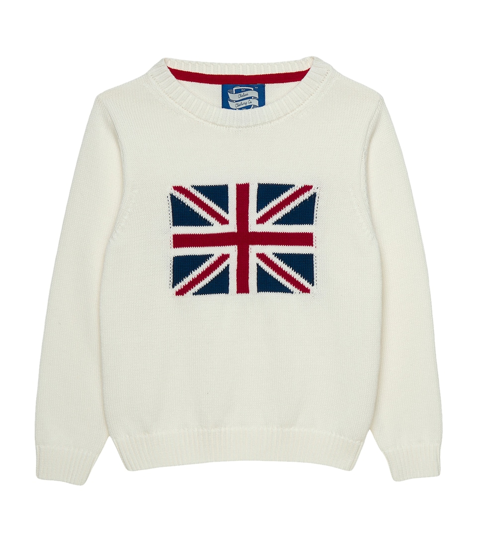 Trotters Cotton George Sweater (2-5 Years) Off White