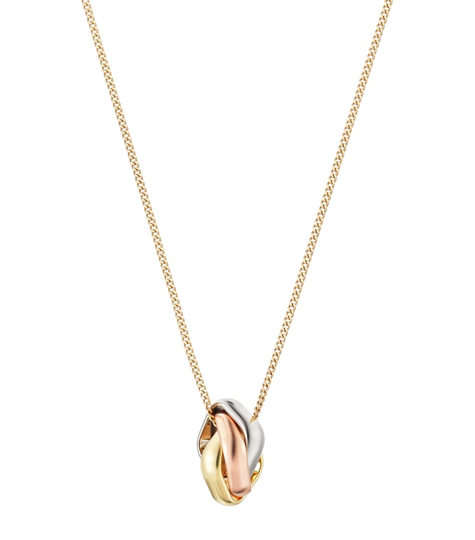 Cartier Mixed Gold and Diamond Trinity Necklace Mixed Gold