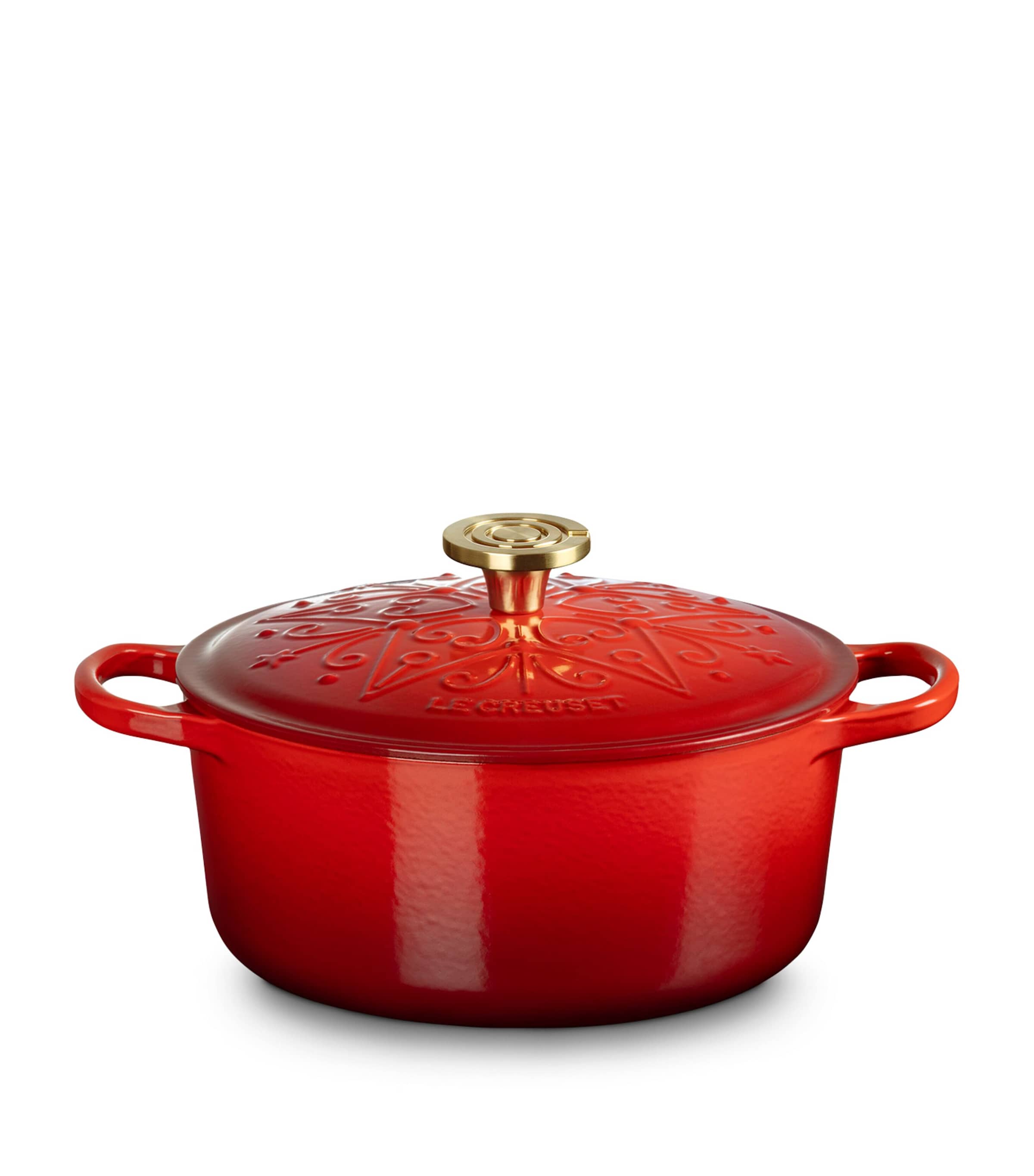 Le Creuset Cast Iron Round Casserole Dish (24cm) Cerise