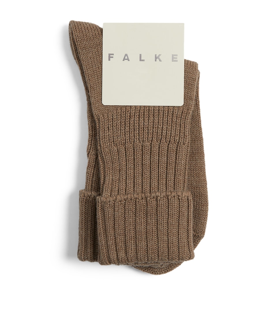 Wool-Blend Ribbed Socks