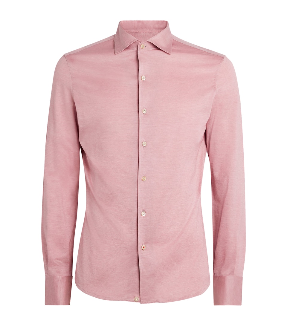 Isaia Mens Cotton Jersey Shirt