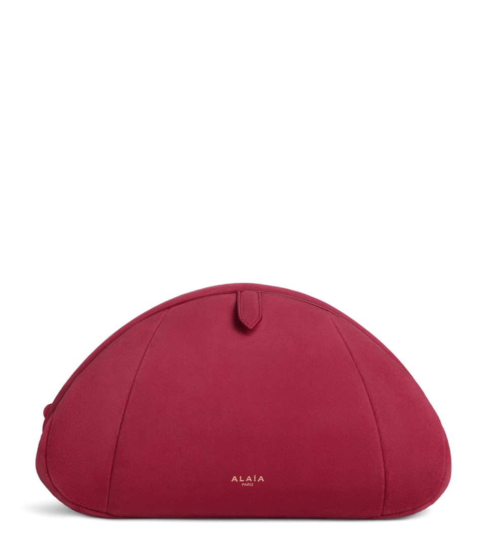 Alaïa Small Suede Purse Clutch Bag Carmine