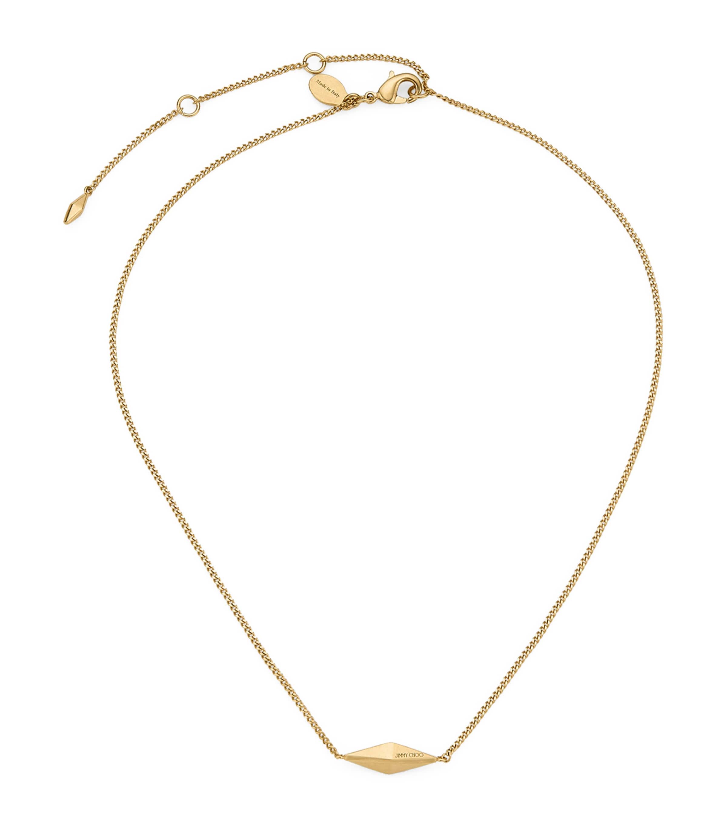 Jimmy Choo Diamond Fine Chain Necklace Gold
