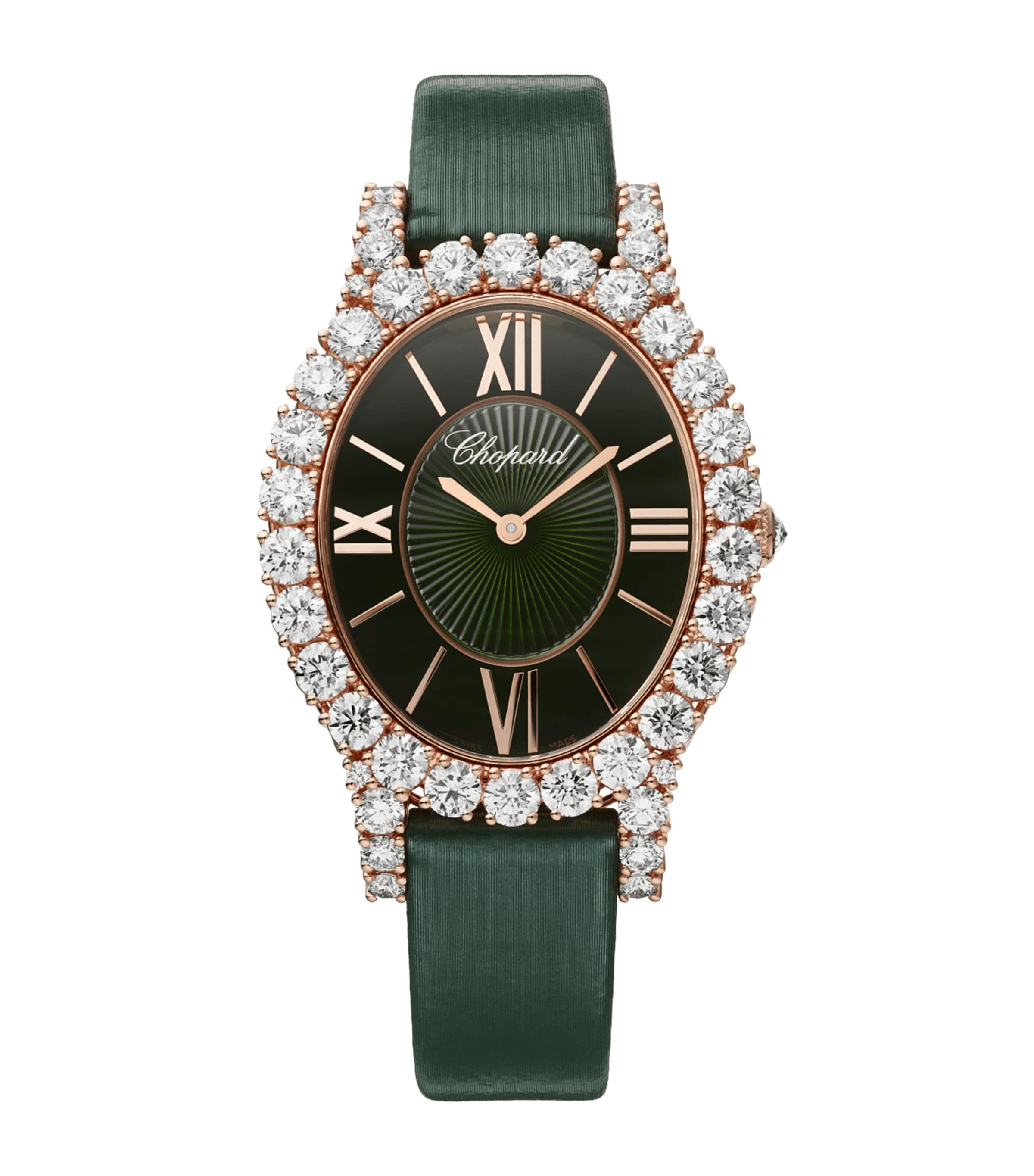 Medium Rose Gold and Diamond Heure du Diamant Oval Watch