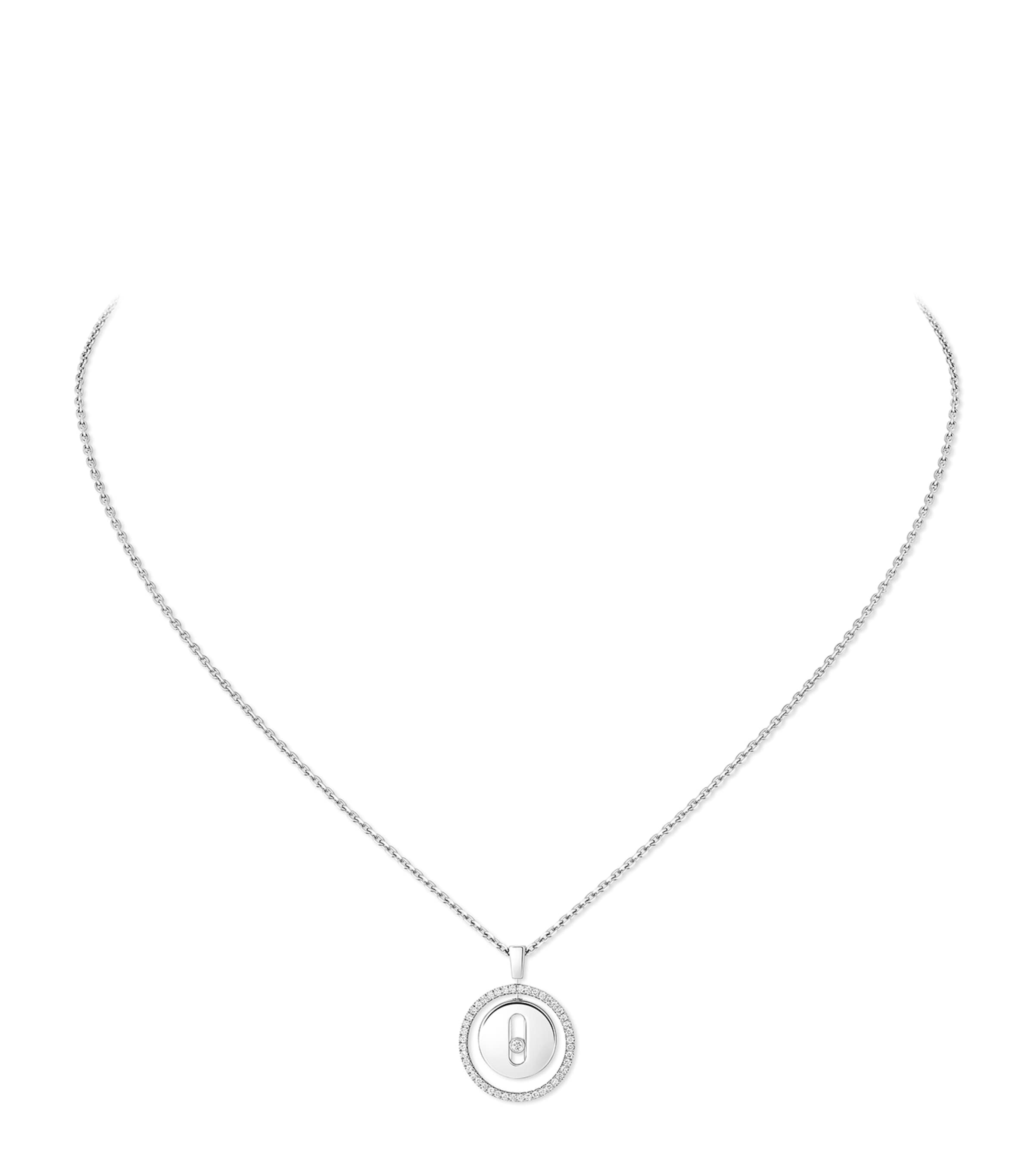 Lucky Move White Gold and Diamond Necklace (0.18ct)