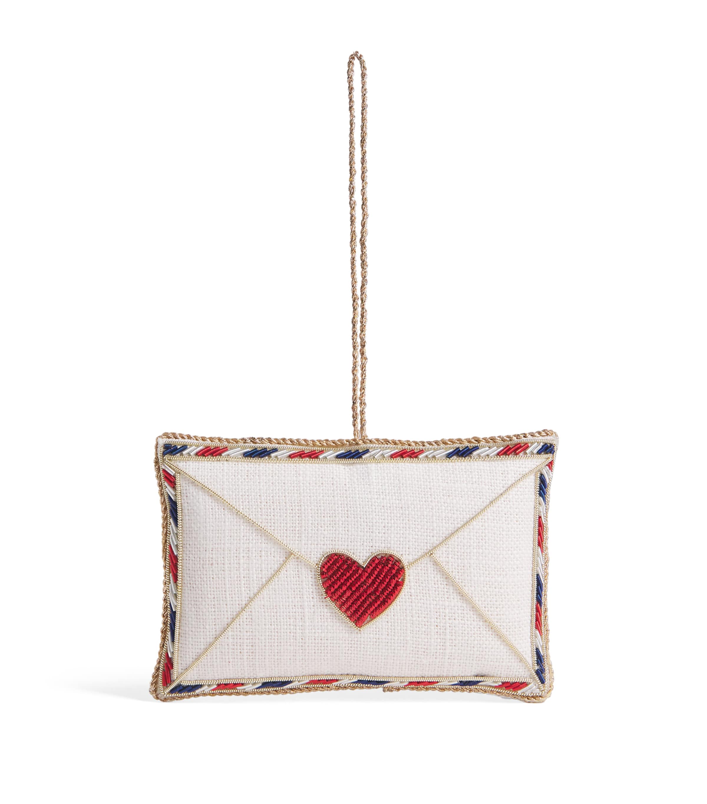 Katie Larmour Beaded Letter Tree Decoration White
