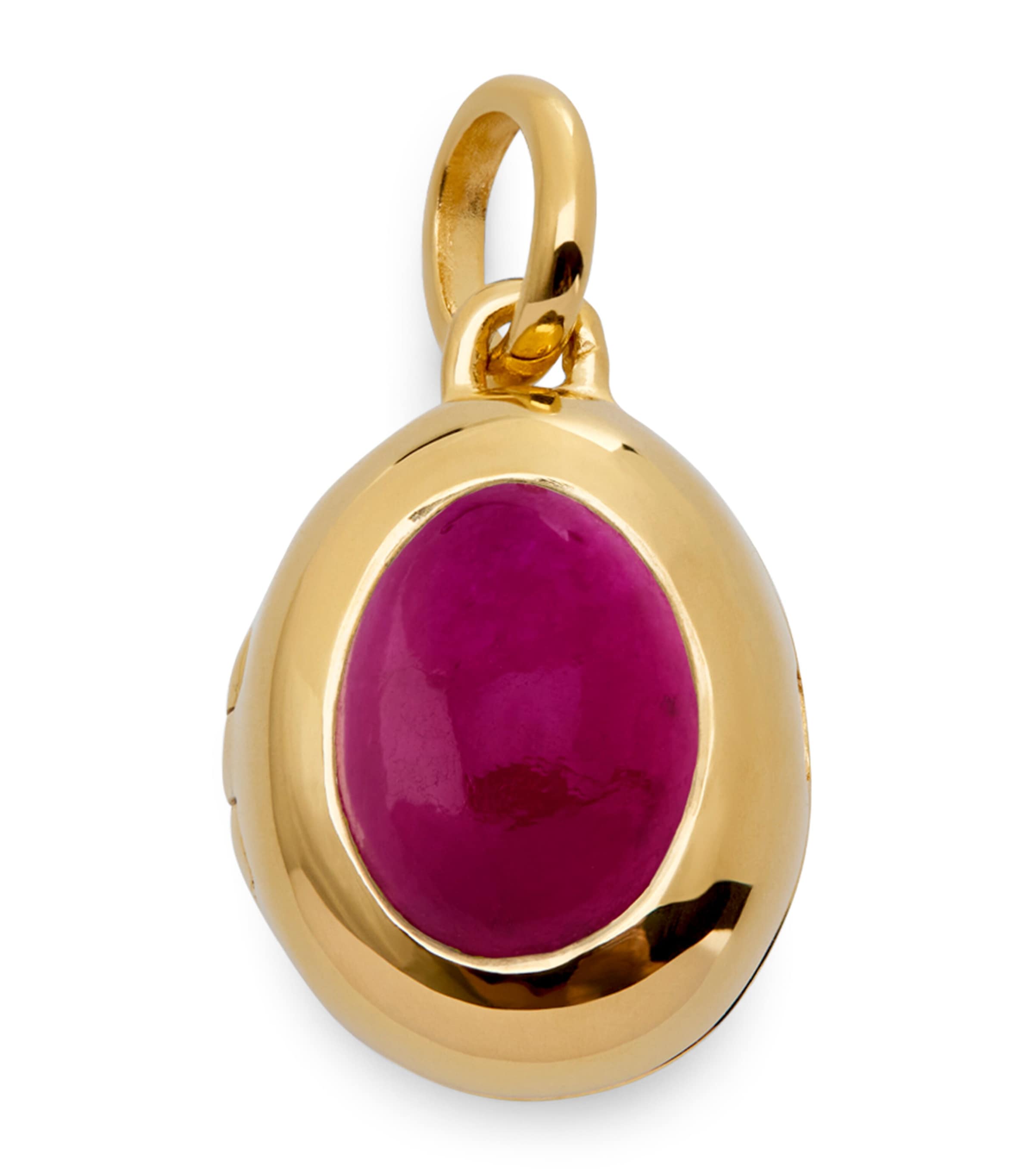 Monica Vinader Gold Vermeil and Pink Quartz July Birthstone Locket Pink