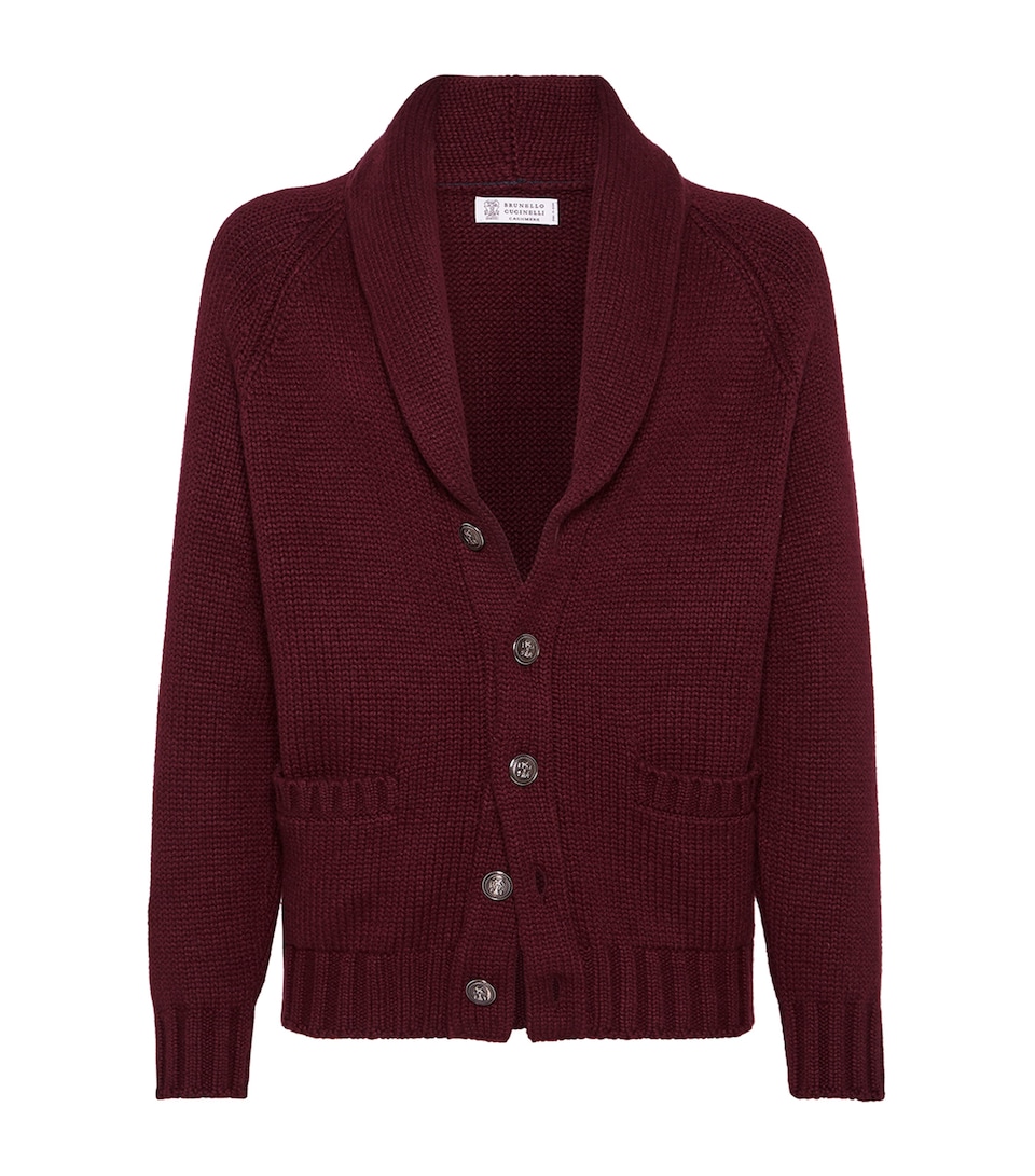 Cashmere Shawl-Collar Cardigan
