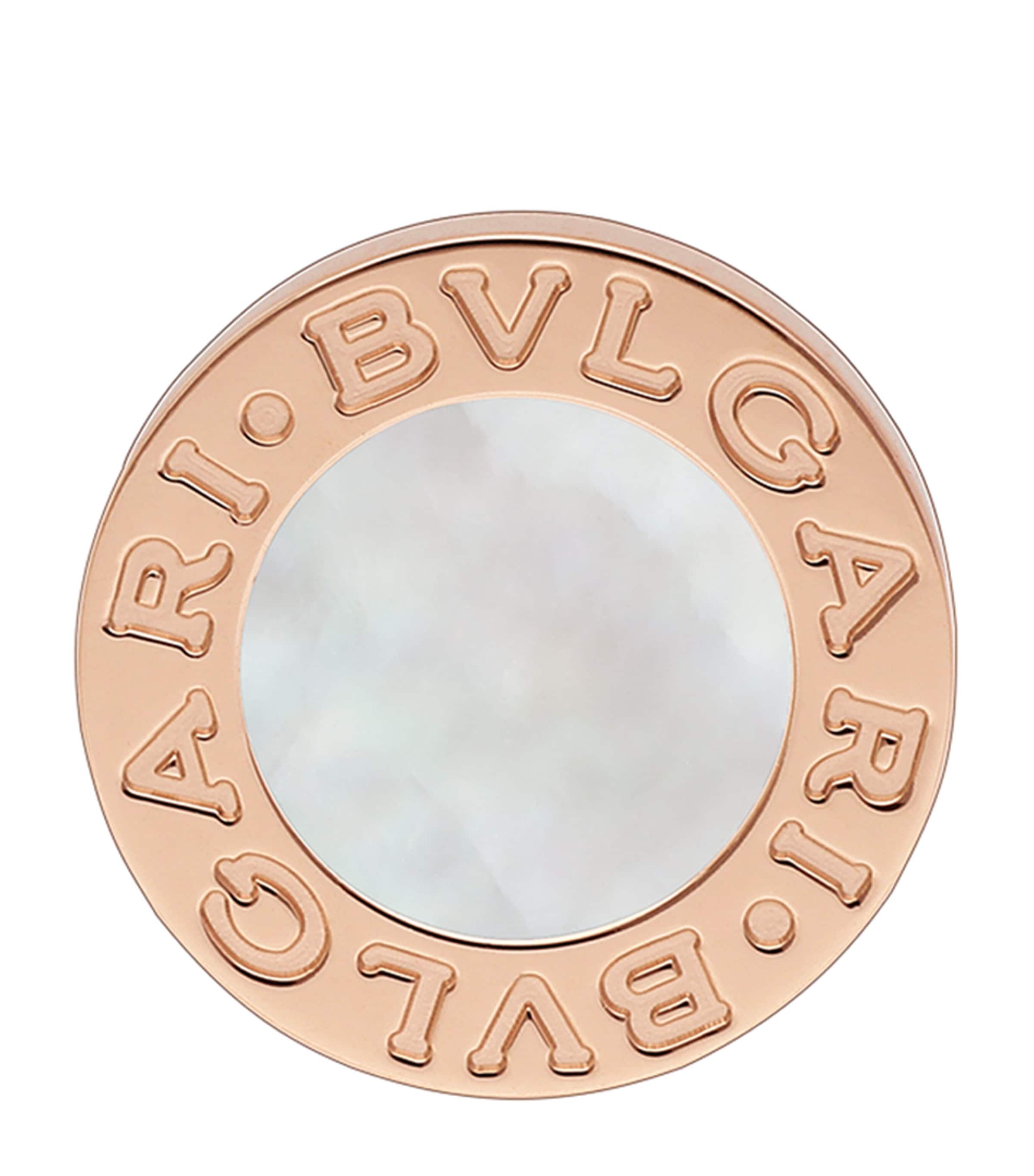 Rose Gold and Mother-of-Pearl BVLGARI BVLGARI Single Stud Earring