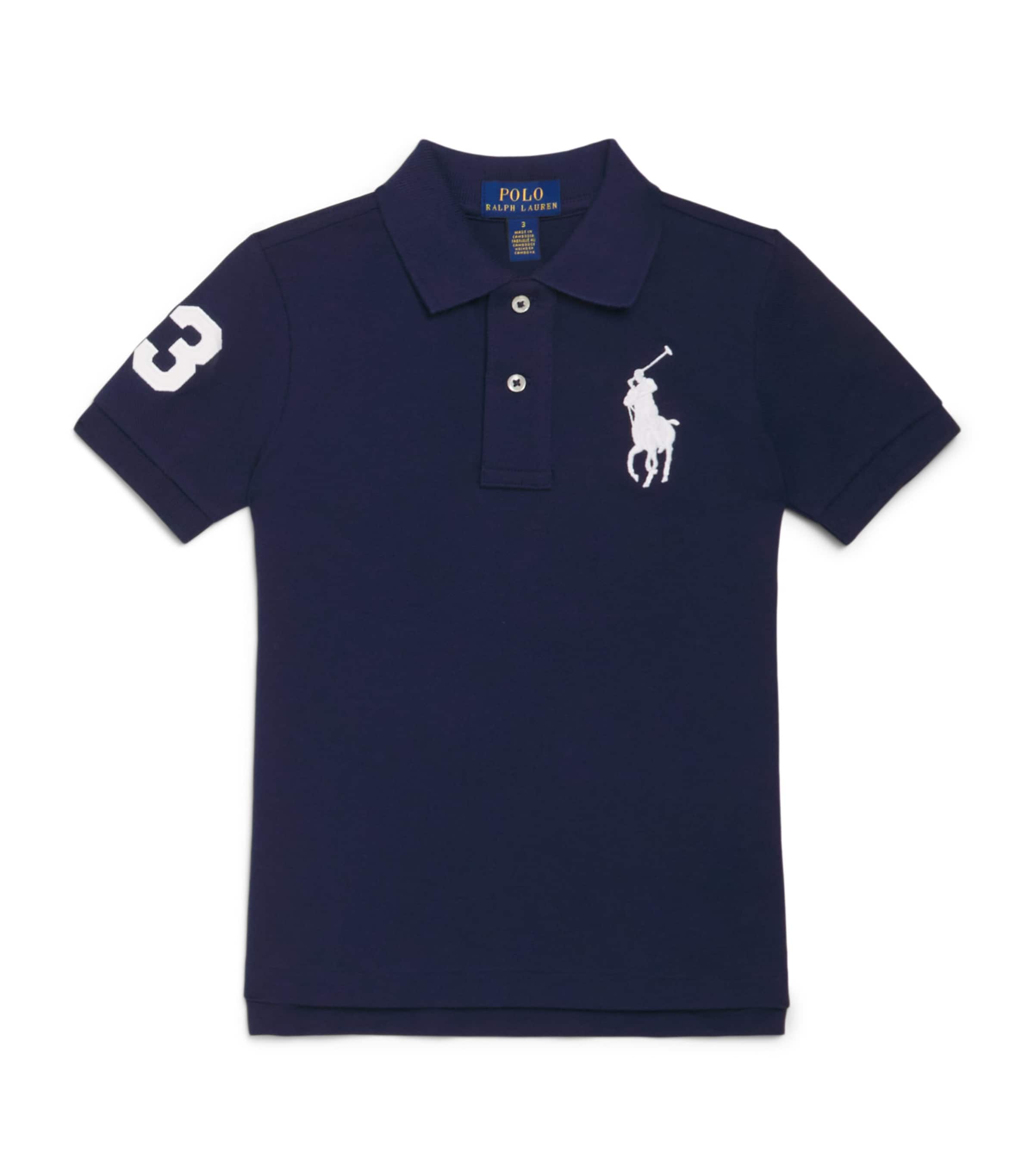 Ralph Lauren Kids Cotton Mesh Big Pony Polo Shirt (2-4 Years) Navy