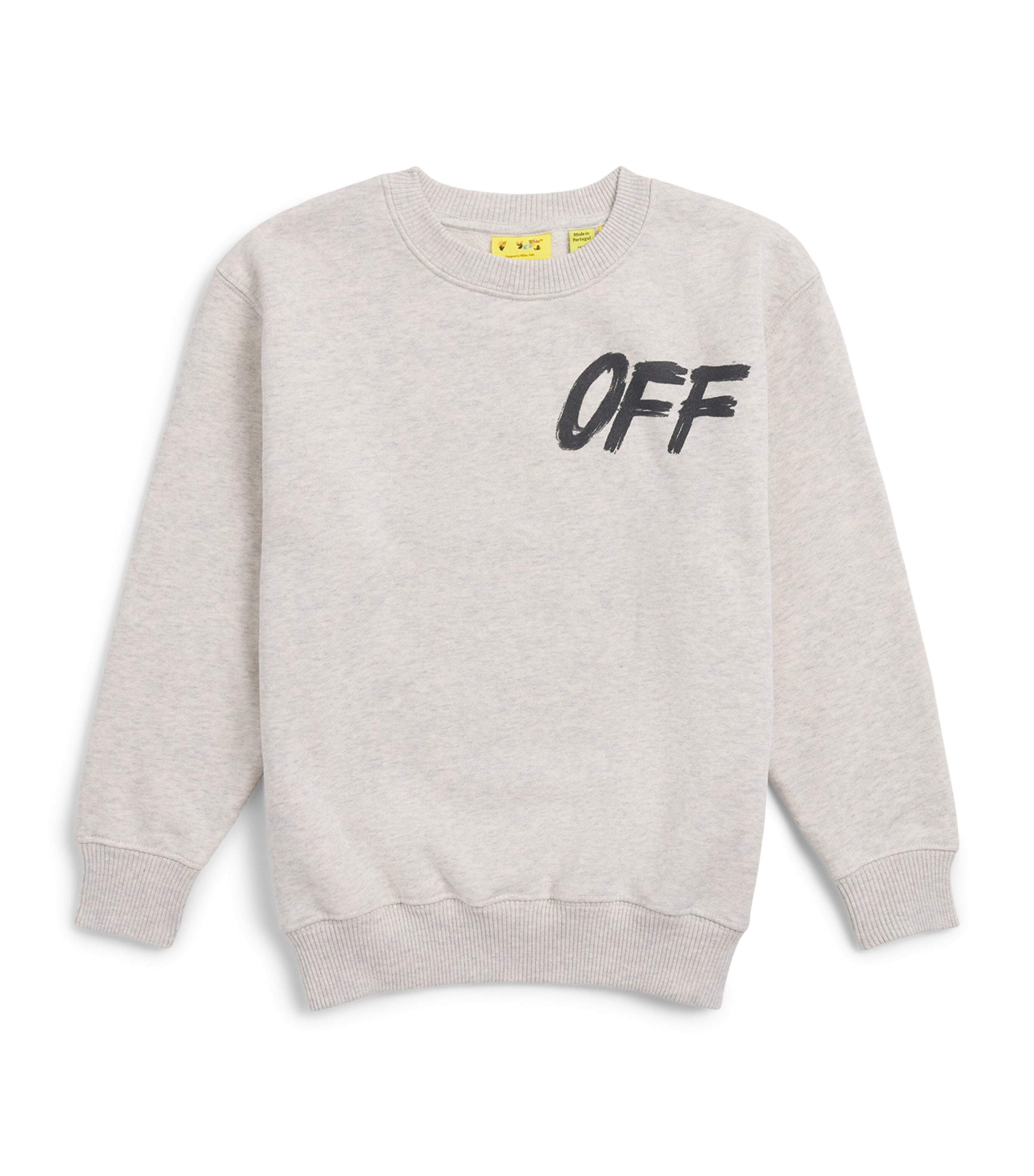 Off-White Kids Graphic Logo Sweatshirt (4-10 Years) Grey Melange