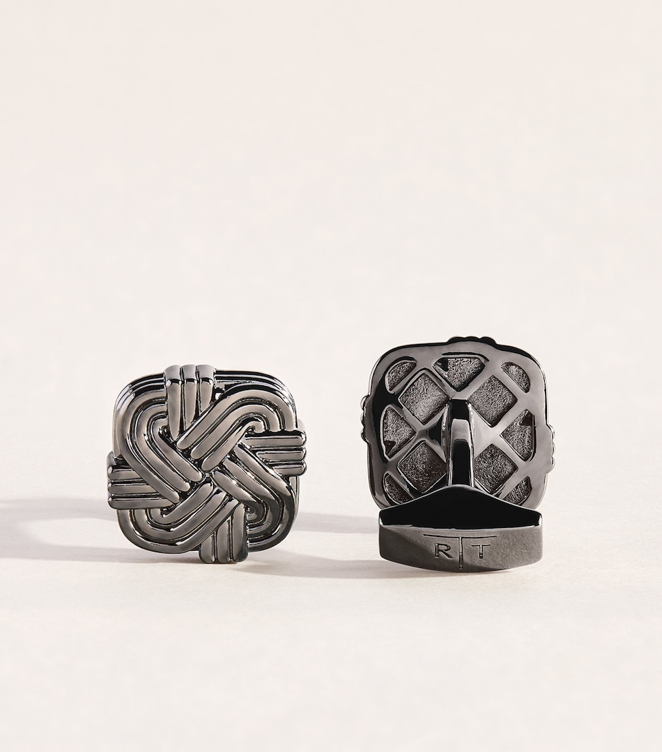 Tateossian Quad Knot Cufflinks Black