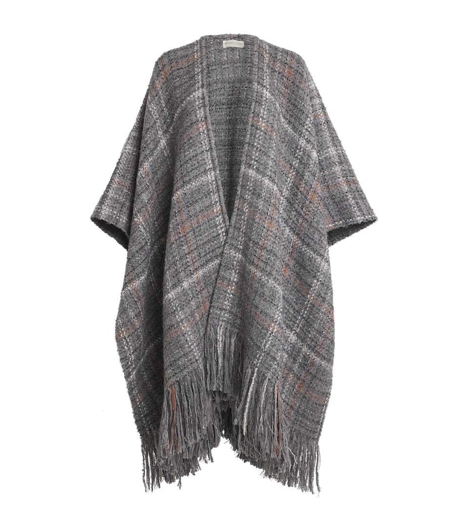 Cashmere-Silk-Alpaca Textured Cape
