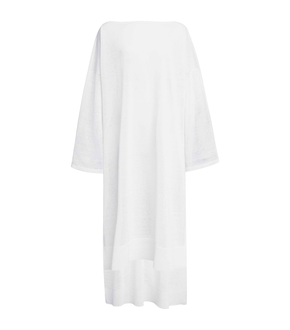 Linen-Silk Kaftan Dress