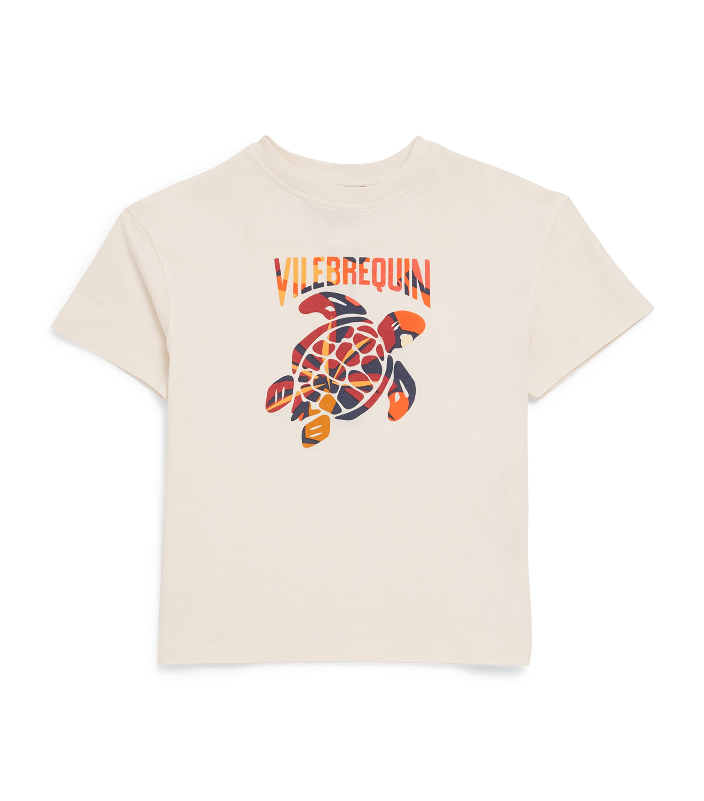 Vilebrequin Kids Organic Cotton Turtle T-Shirt (2-12 Years) Off White