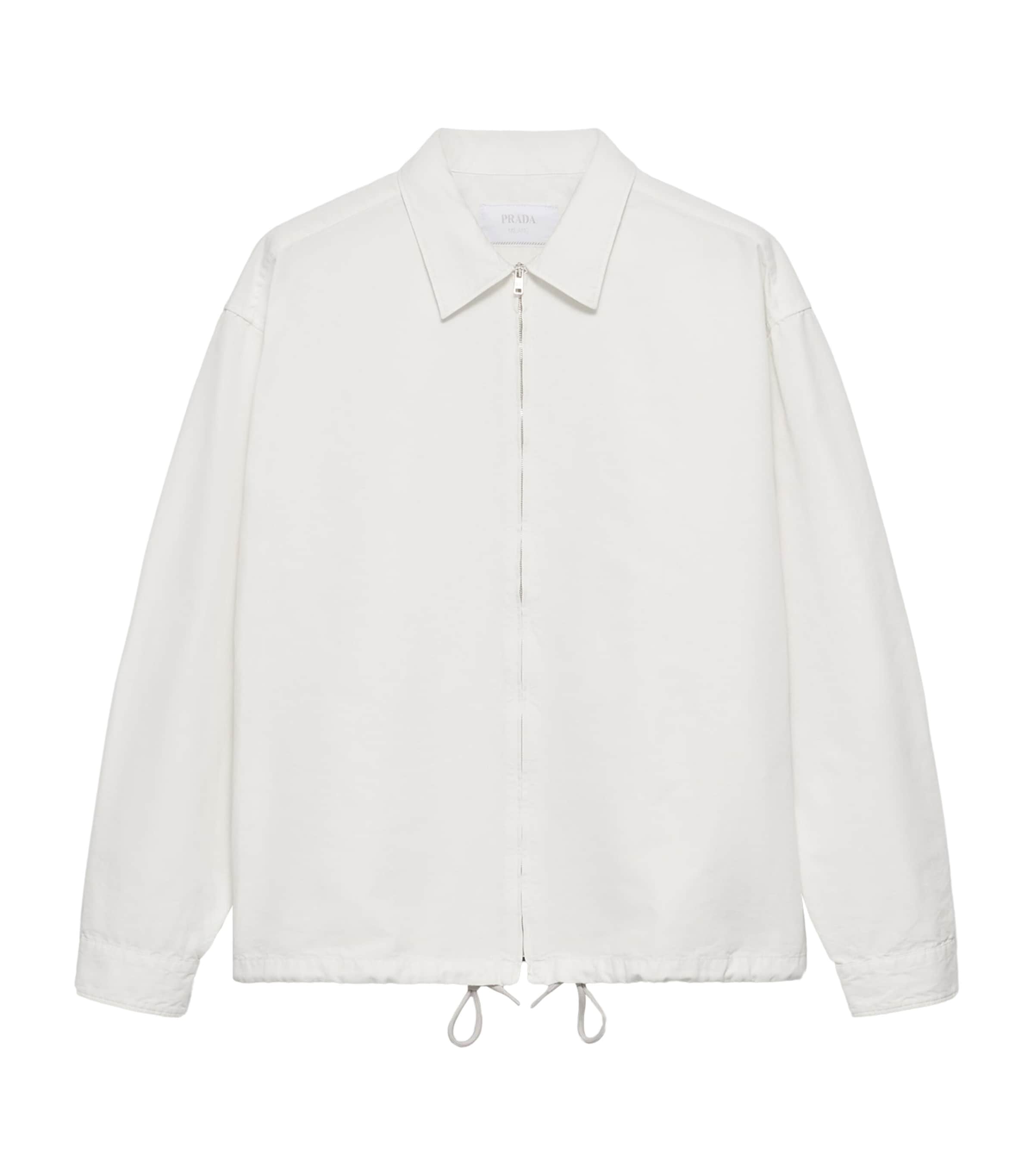 Prada Mens Cotton Blouson Field Jacket Neutral