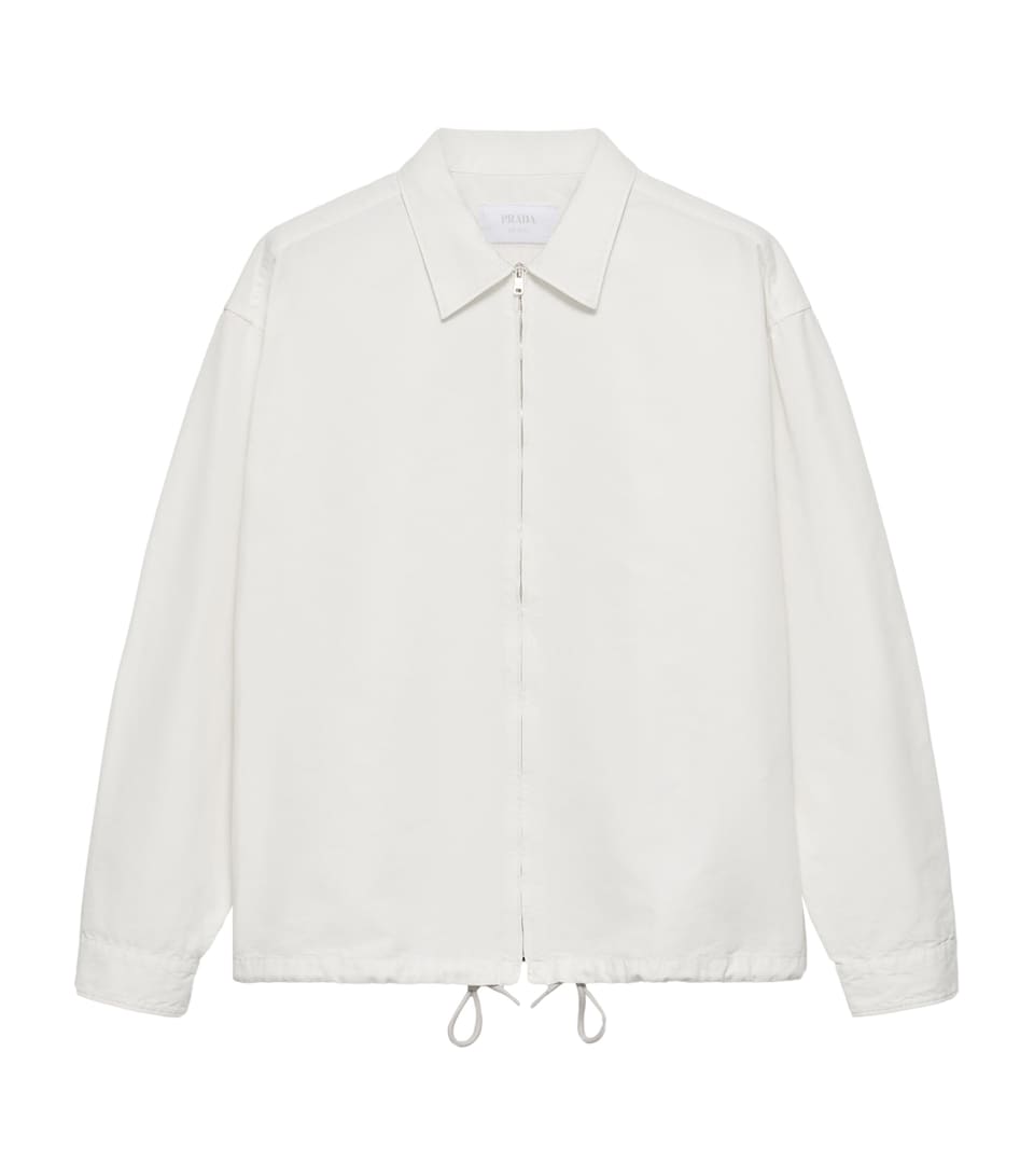 Prada Mens Cotton Blouson Field Jacket Neutral