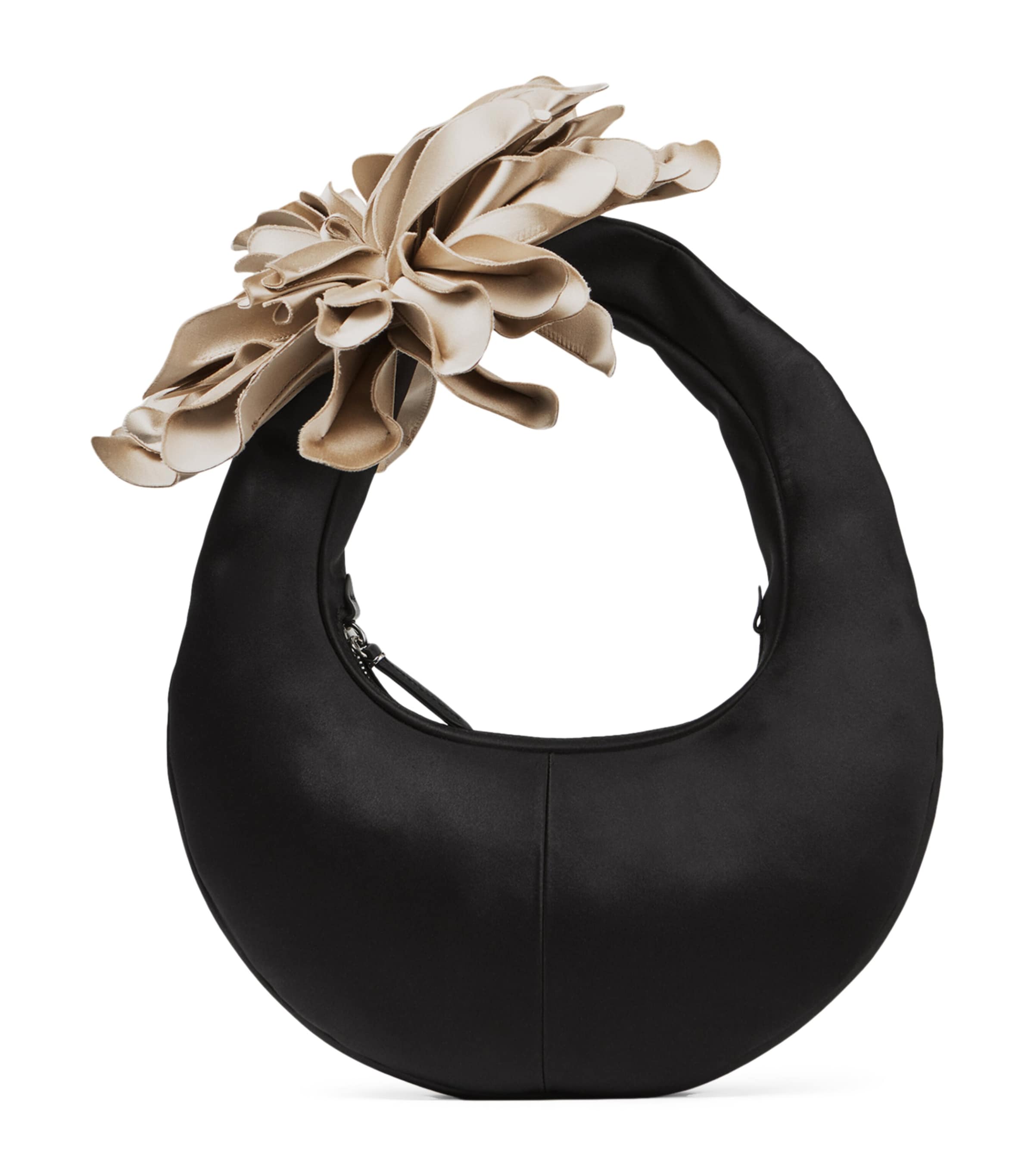 Satin Flower Shoulder Bag