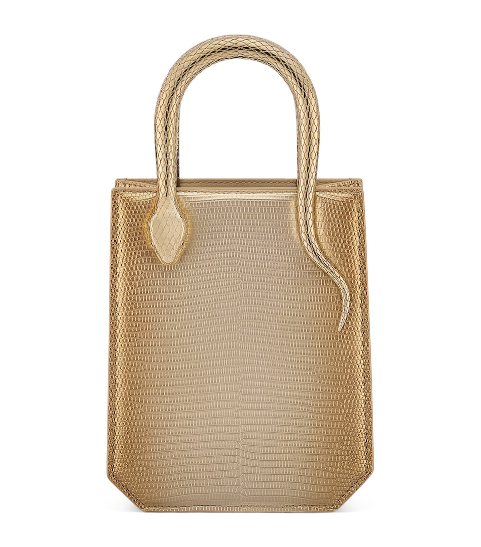 Mini Lizard Skin Serpentine Tote Bag