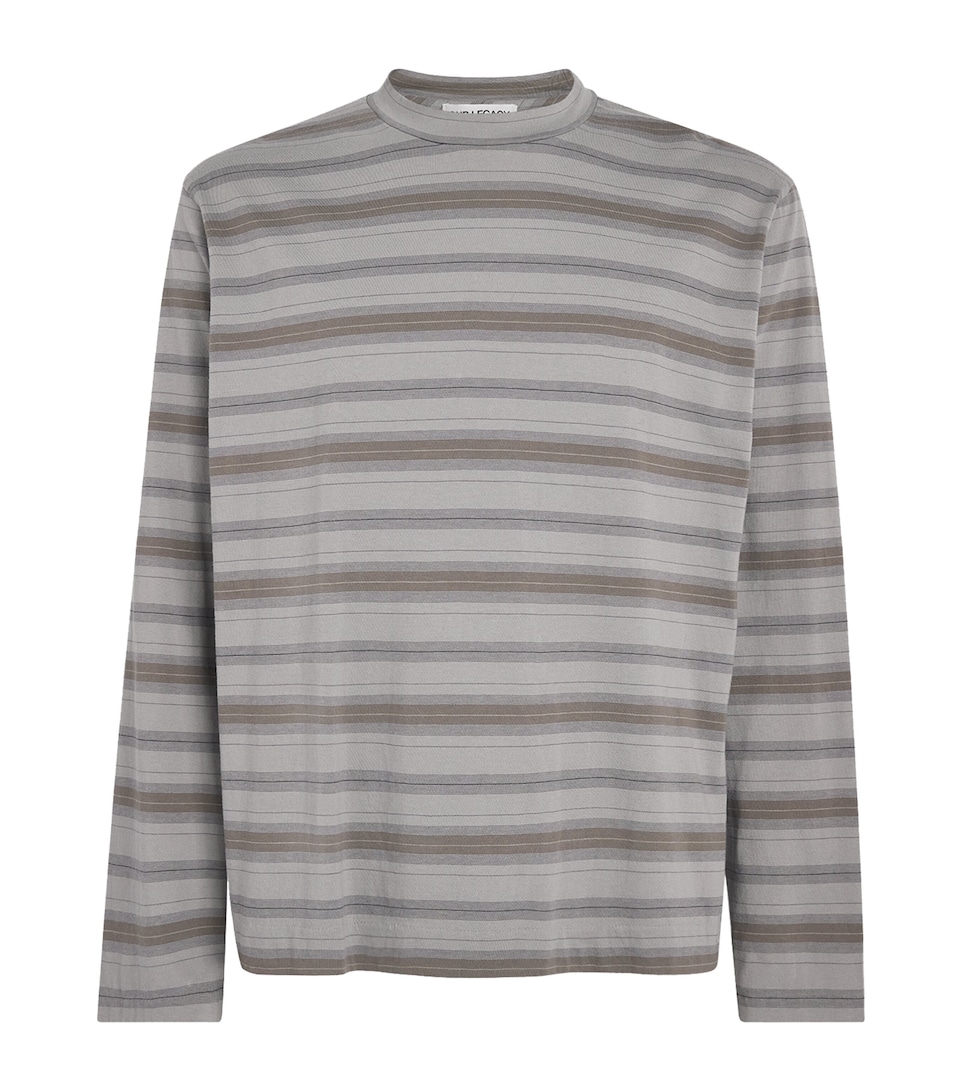 Our Legacy Mens Cotton Stripe Box Long-Sleeve T-Shirt Specture Stripe