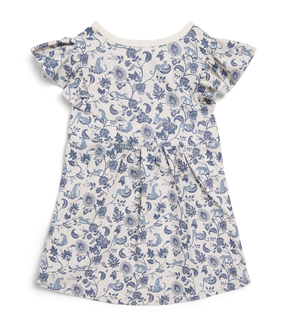 Elodie Toile Print Long-Sleeve Bib Garden Leo Toile