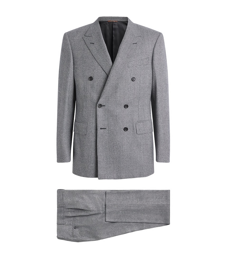 Canali Mens Wool Check 2-Piece Suit
