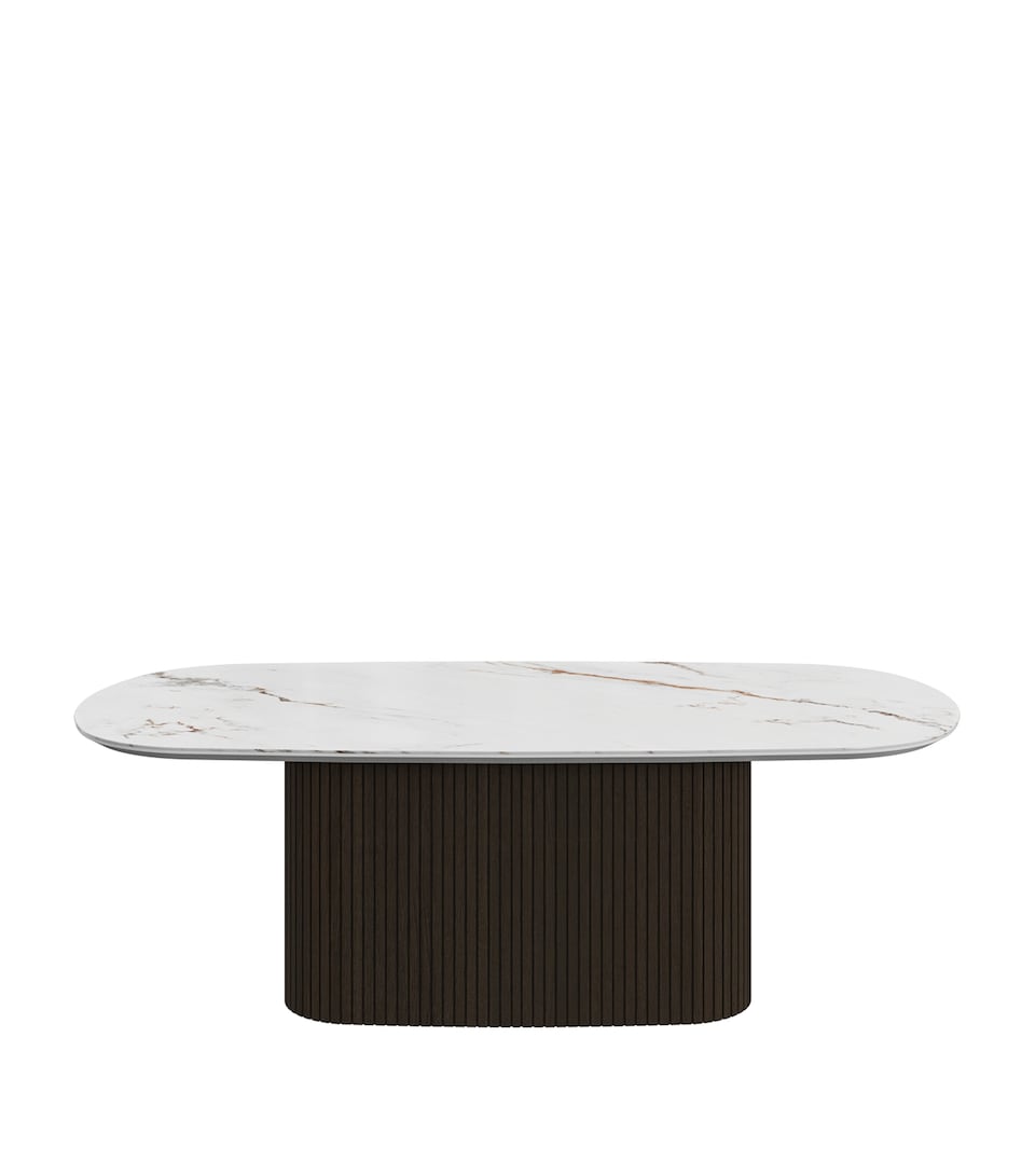 BoConcept Ceramic Santiago Coffee Table White / Dark Oak